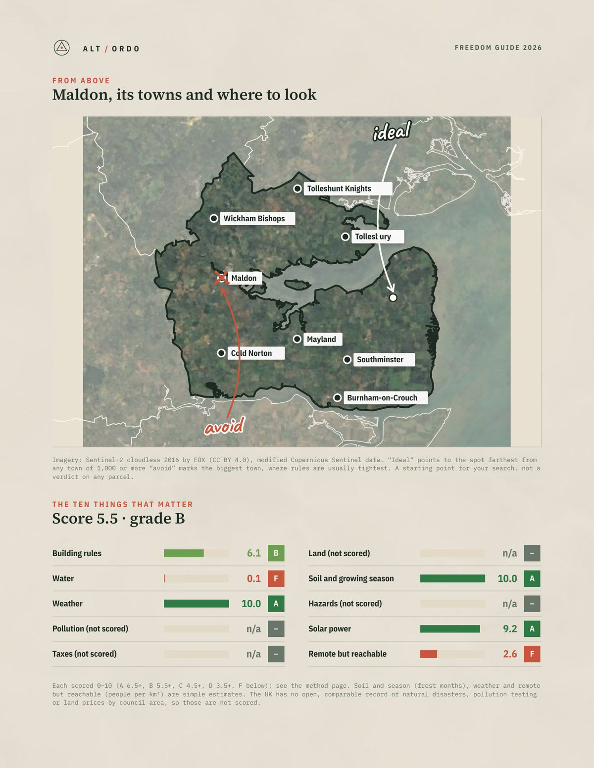 Maldon, England Off-Grid Guide 2026 from above
