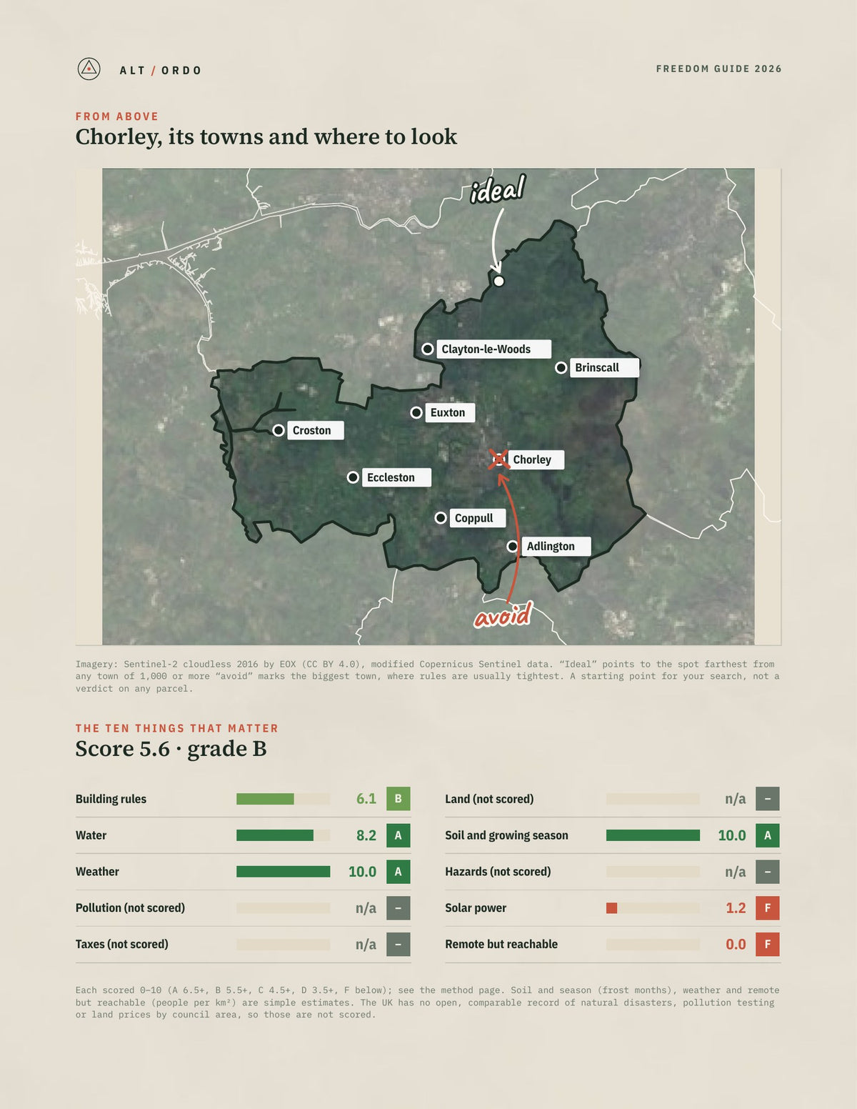 Chorley, England Off-Grid Guide 2026 from above