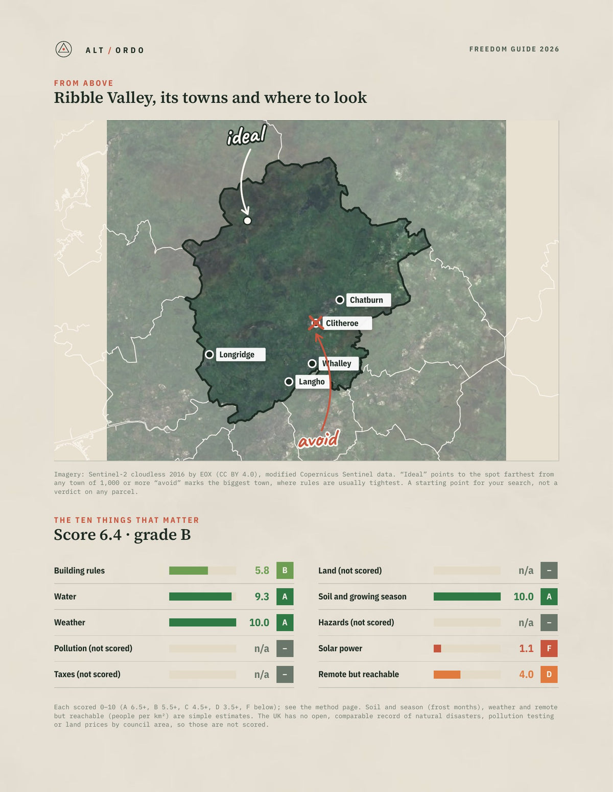 Ribble Valley, England Off-Grid Guide 2026 from above