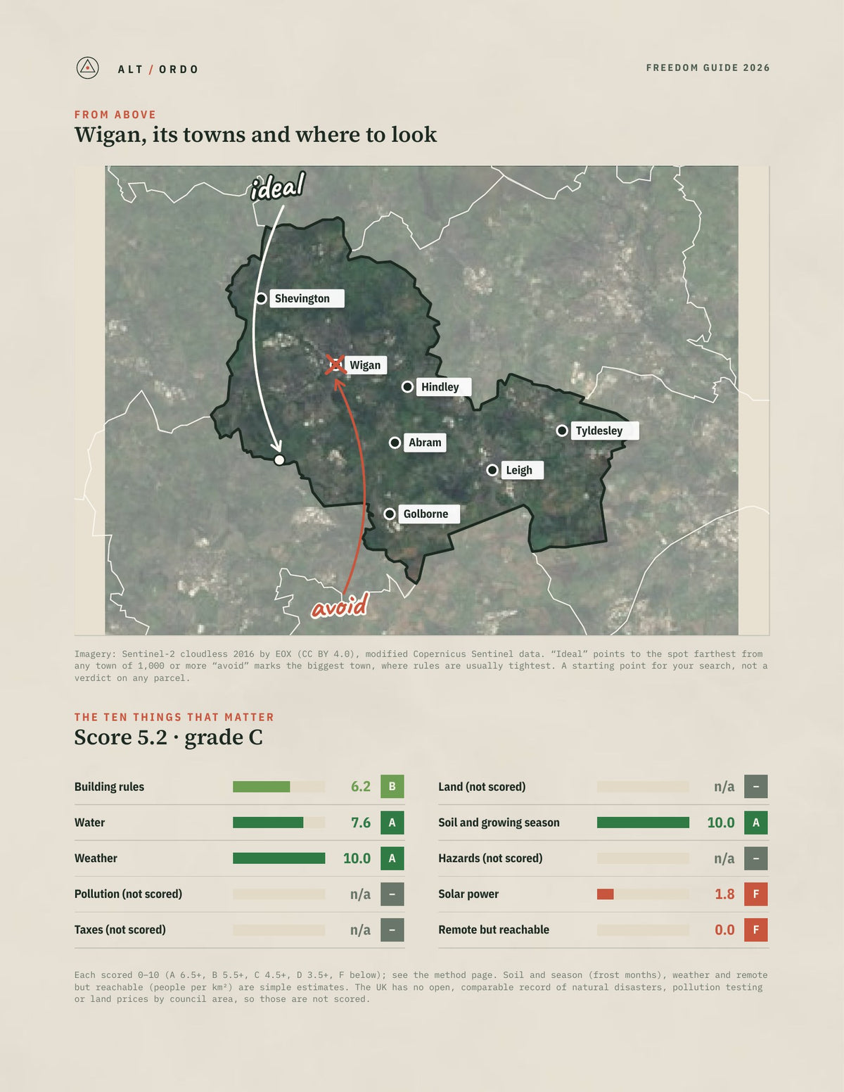 Wigan, England Off-Grid Guide 2026 from above