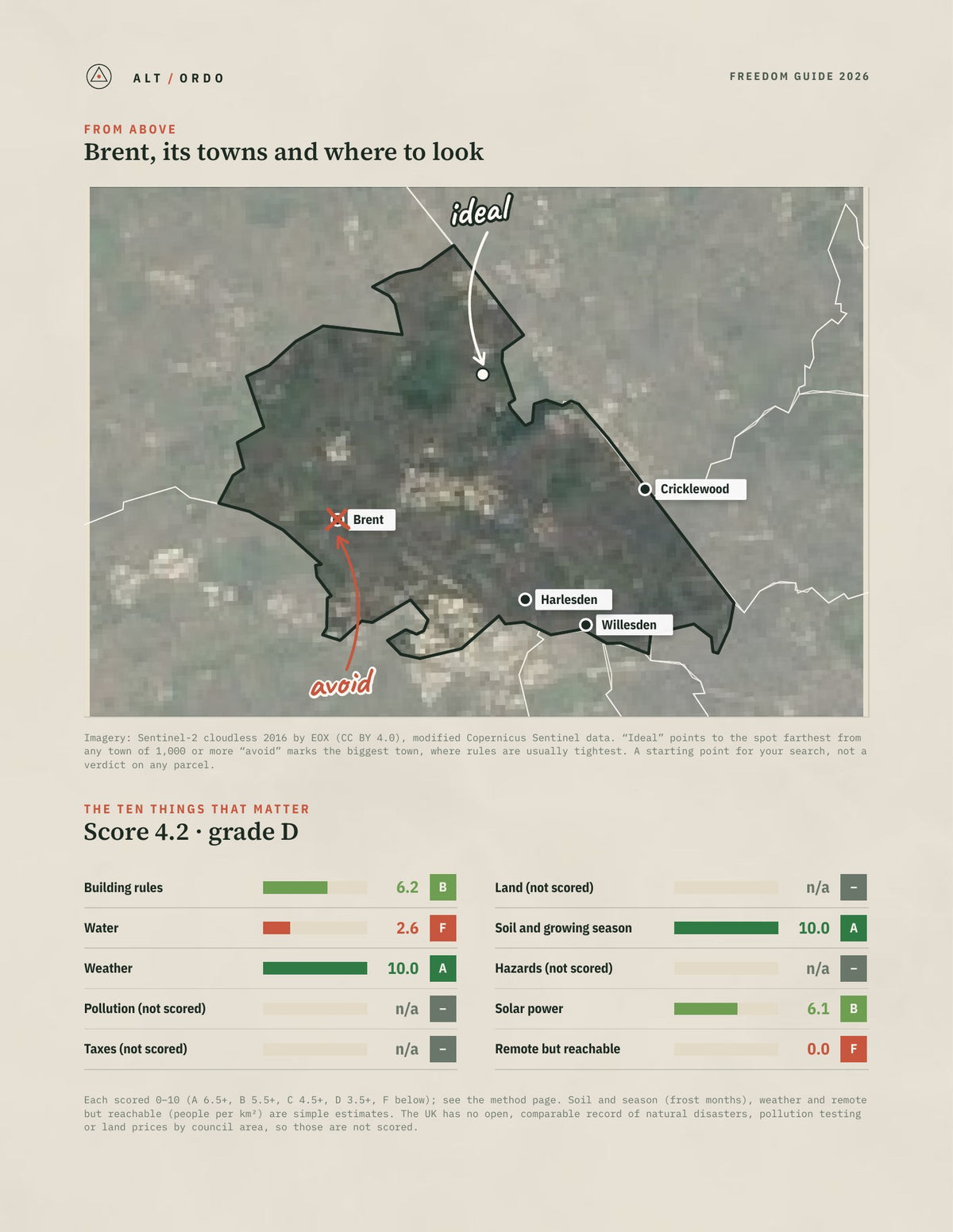 Brent, England Off-Grid Guide 2026 from above