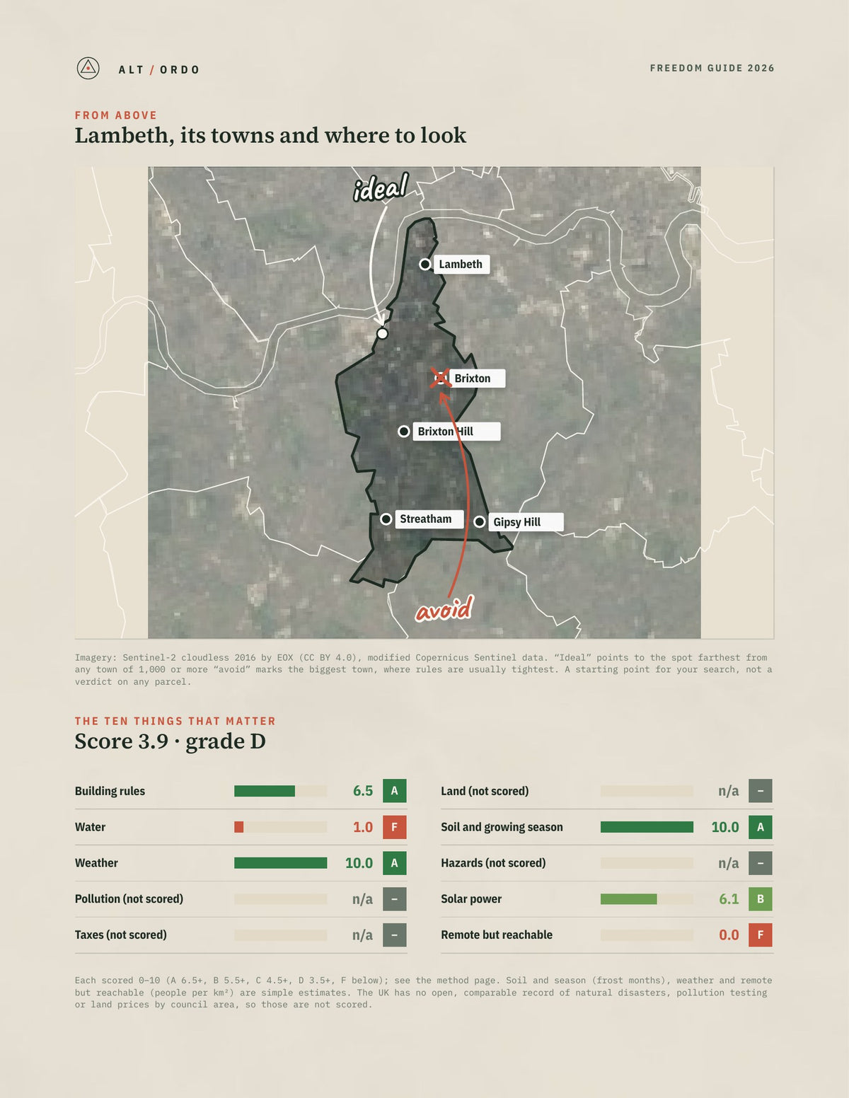 Lambeth, England Off-Grid Guide 2026 from above