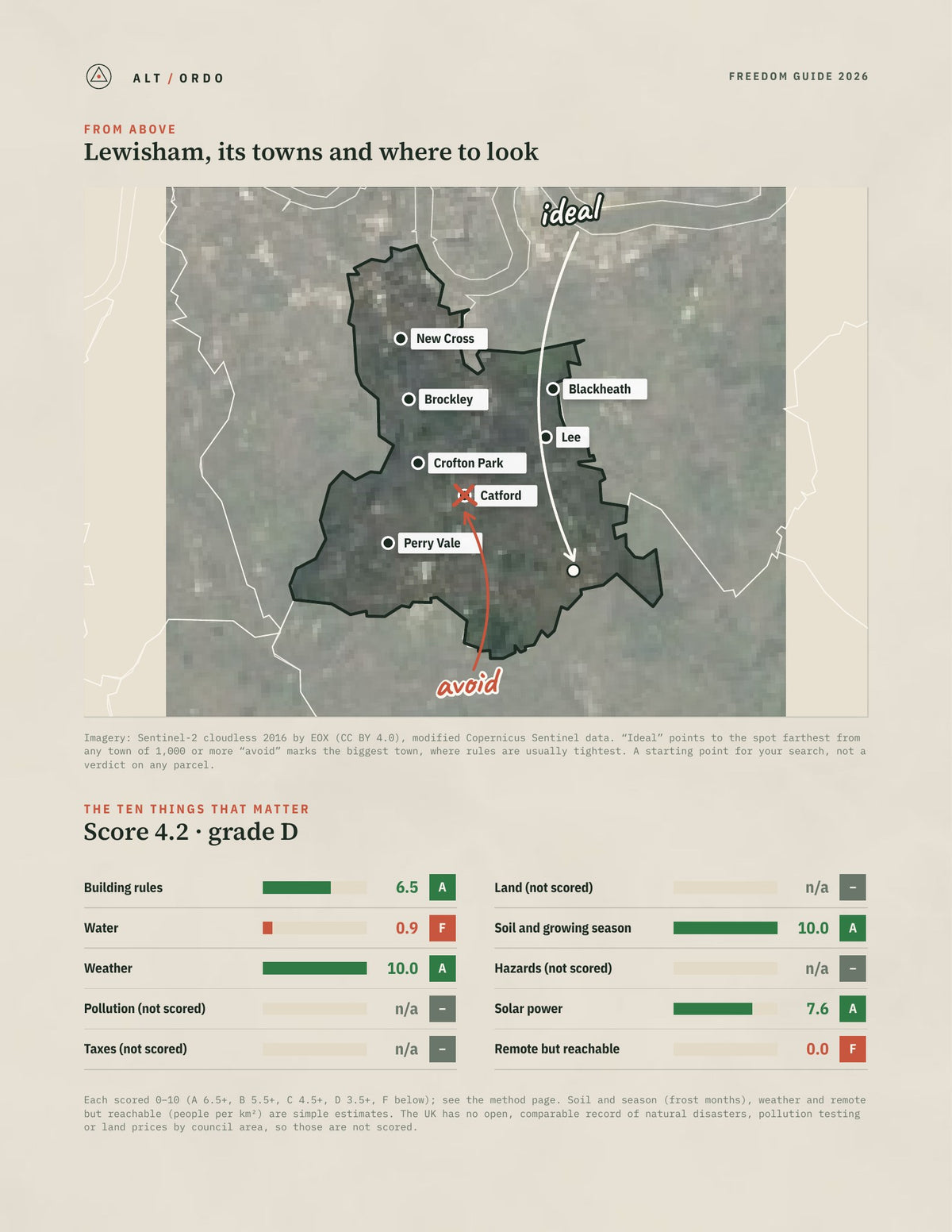 Lewisham, England Off-Grid Guide 2026 from above