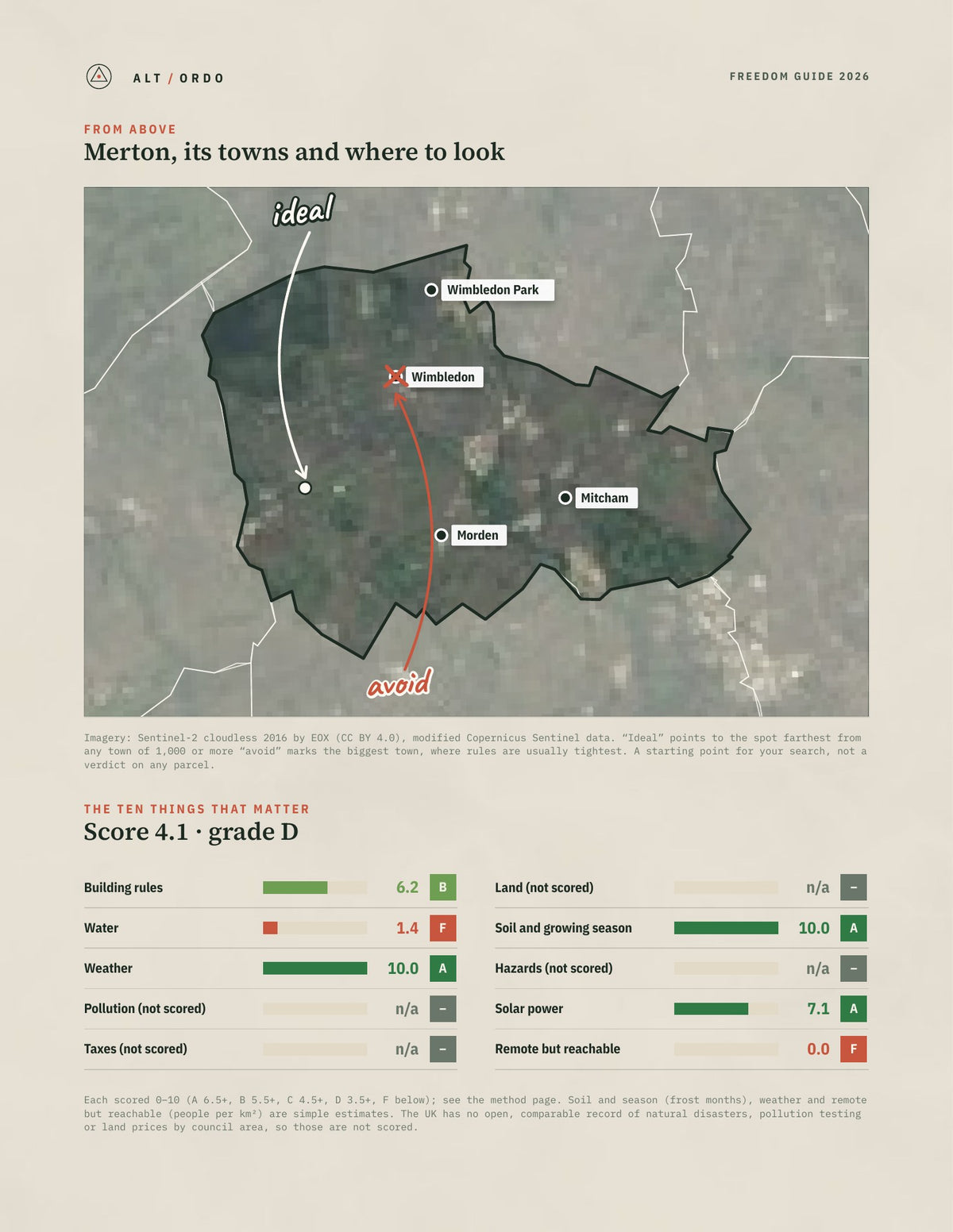 Merton, England Off-Grid Guide 2026 from above