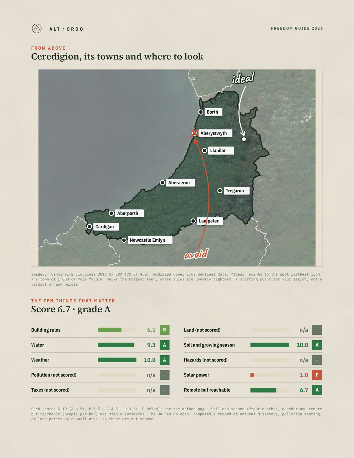 Ceredigion, Wales Off-Grid Guide 2026 from above