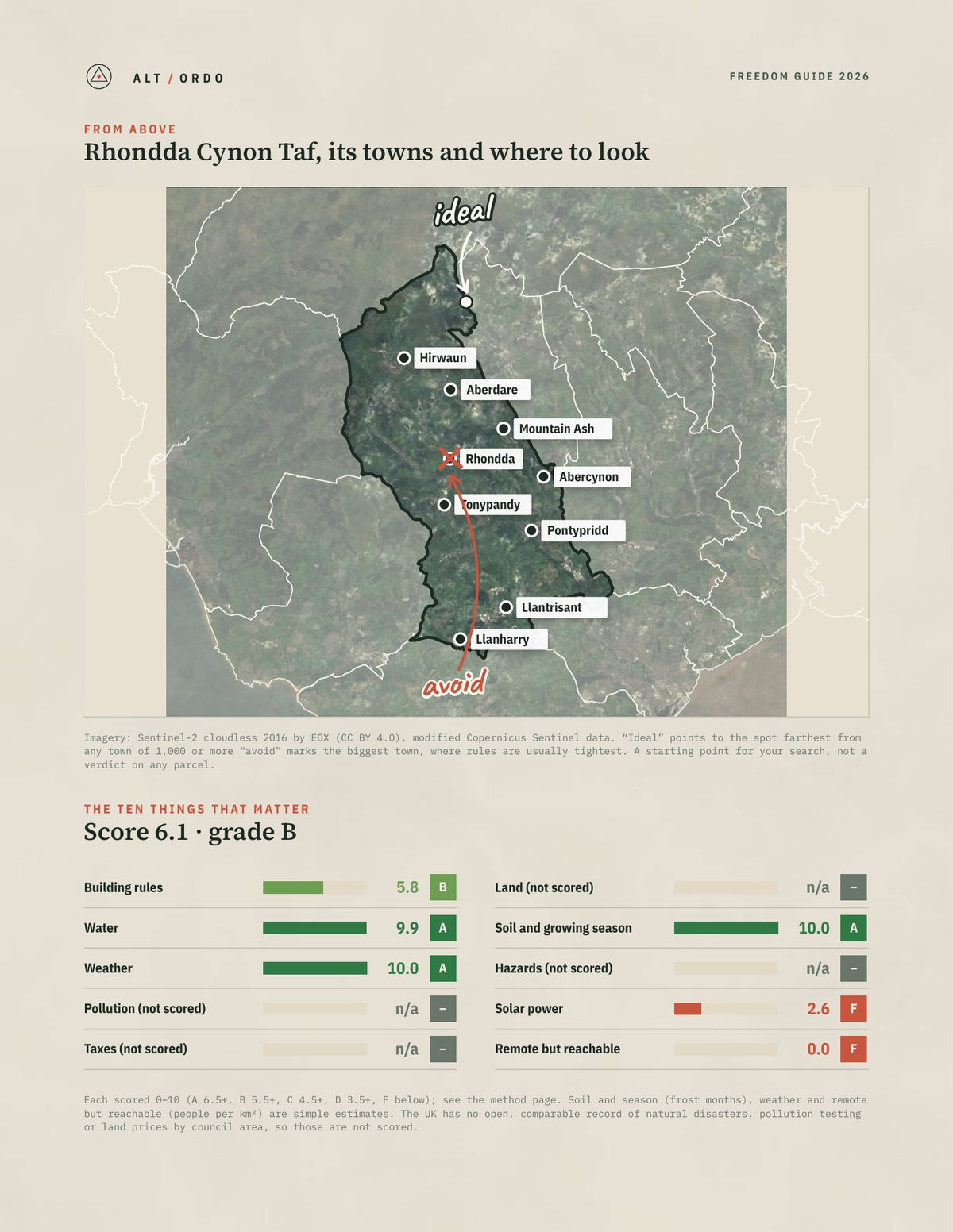 Rhondda Cynon Taf, Wales Off-Grid Guide 2026 from above