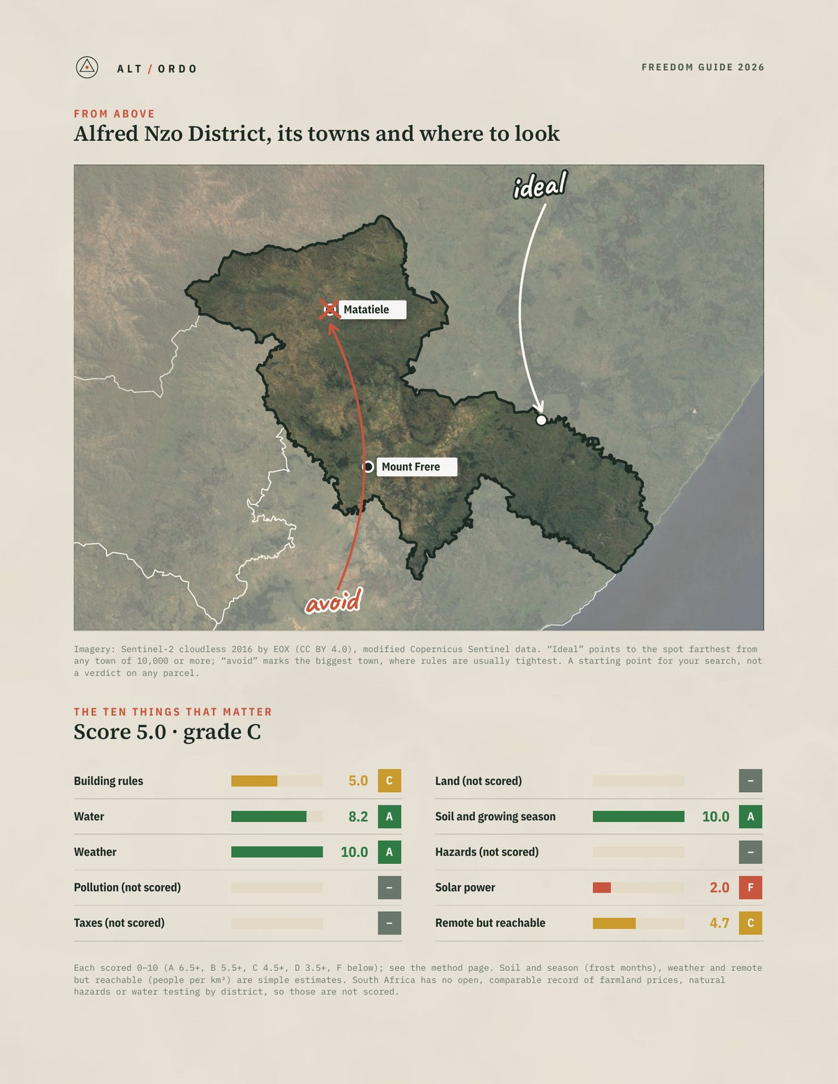 Alfred Nzo District, South Africa Off-Grid Guide 2026 from above