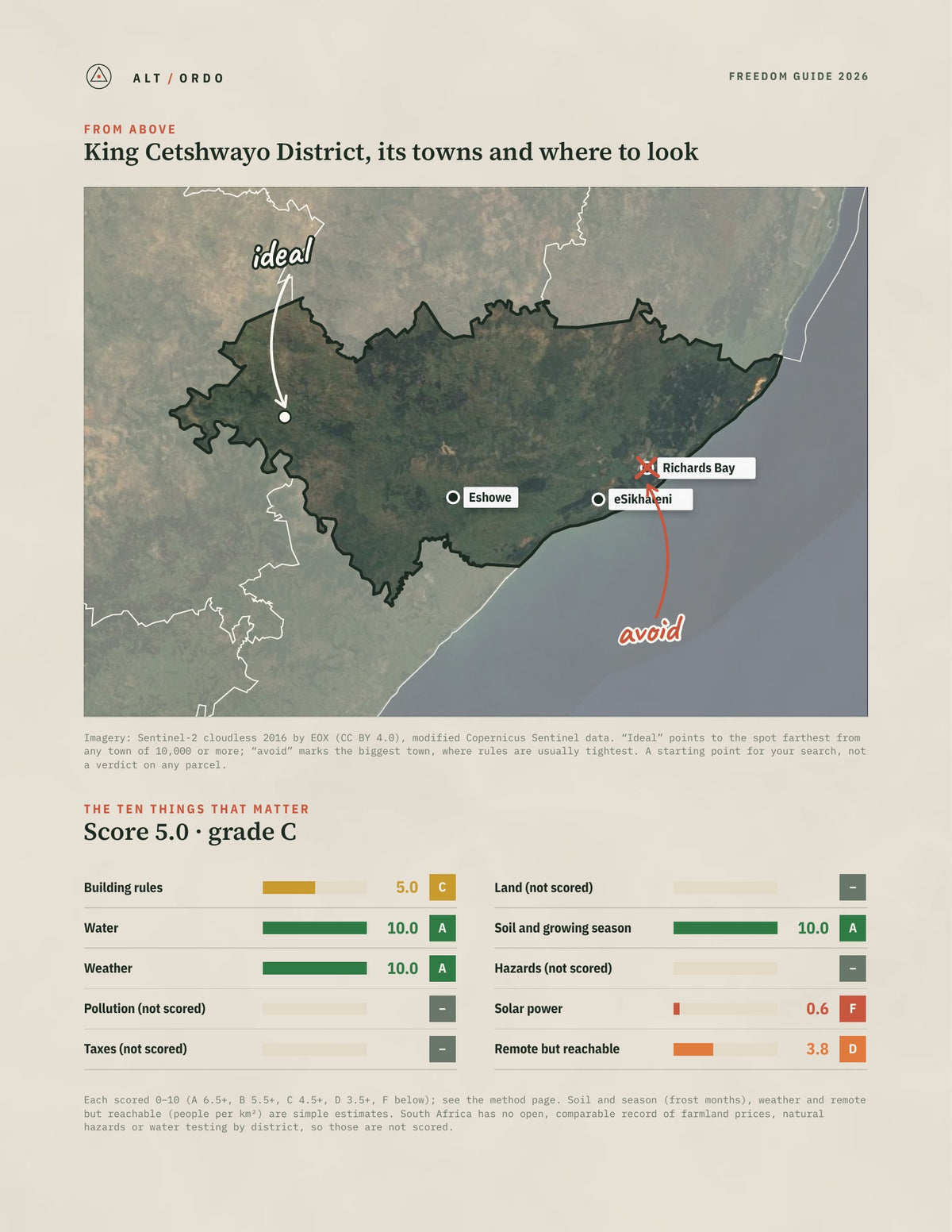 King Cetshwayo District, South Africa Off-Grid Guide 2026 from above
