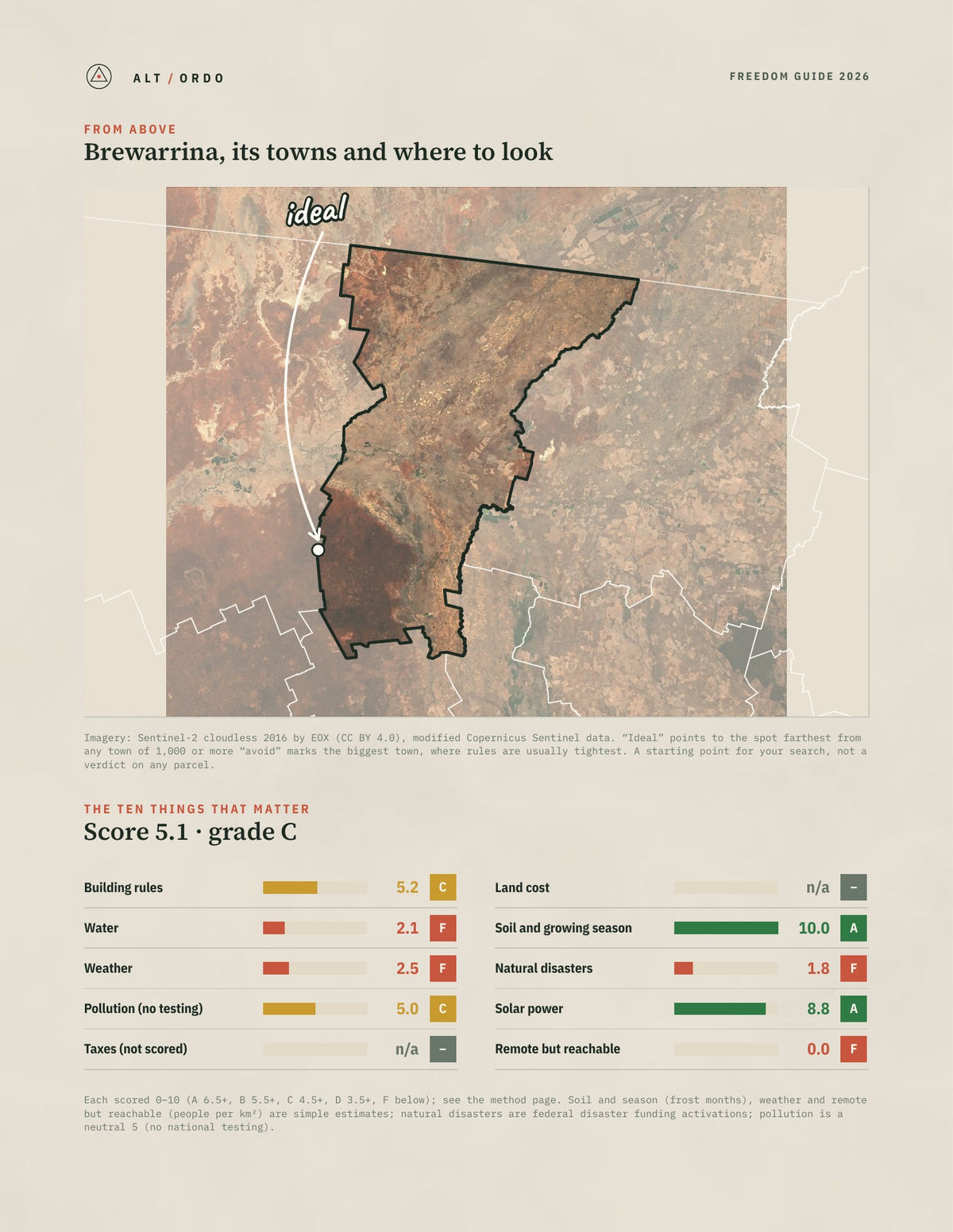 Brewarrina, New South Wales Off-Grid Guide 2026 from above