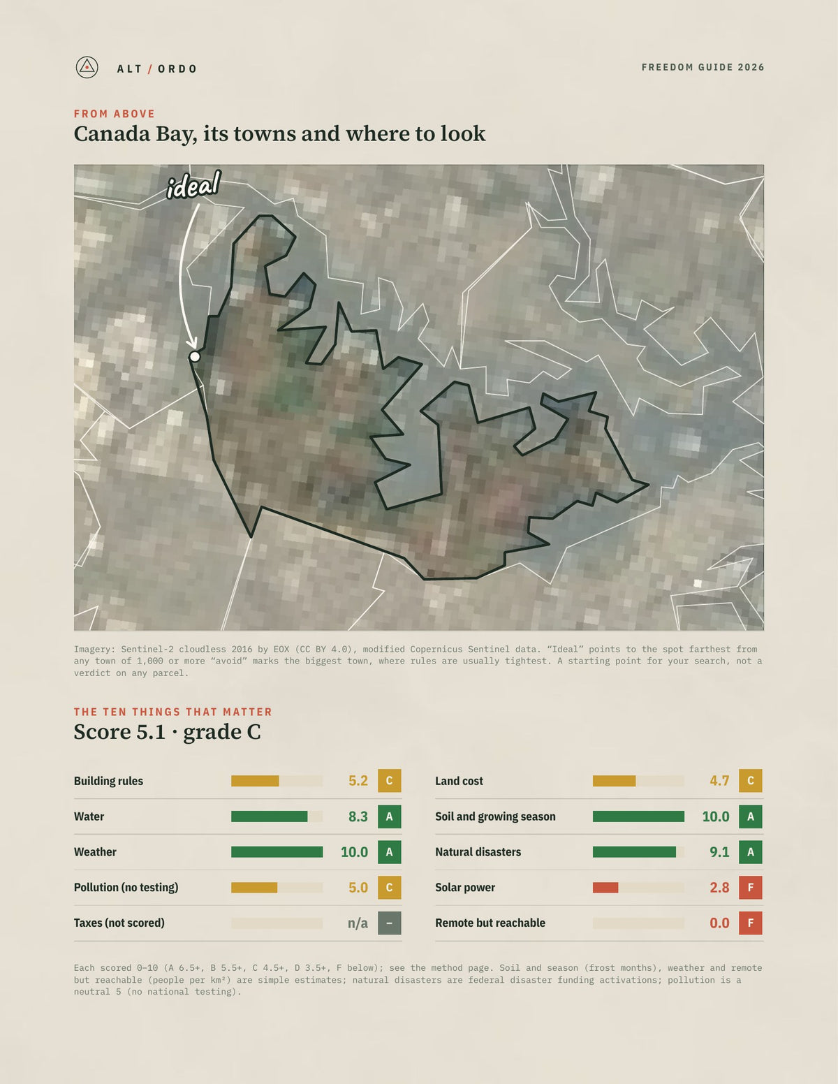 Canada Bay, New South Wales Off-Grid Guide 2026 from above