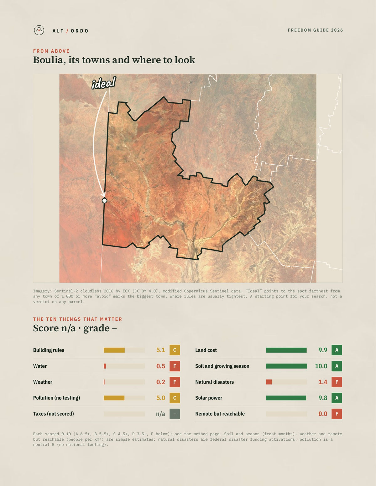 Boulia, Queensland Off-Grid Guide 2026 from above