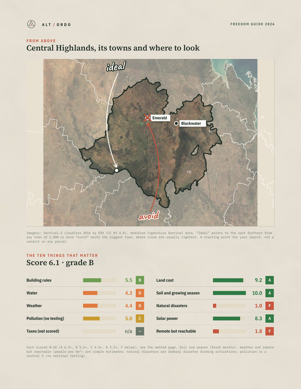 Central Highlands, Queensland Off-Grid Guide 2026 from above