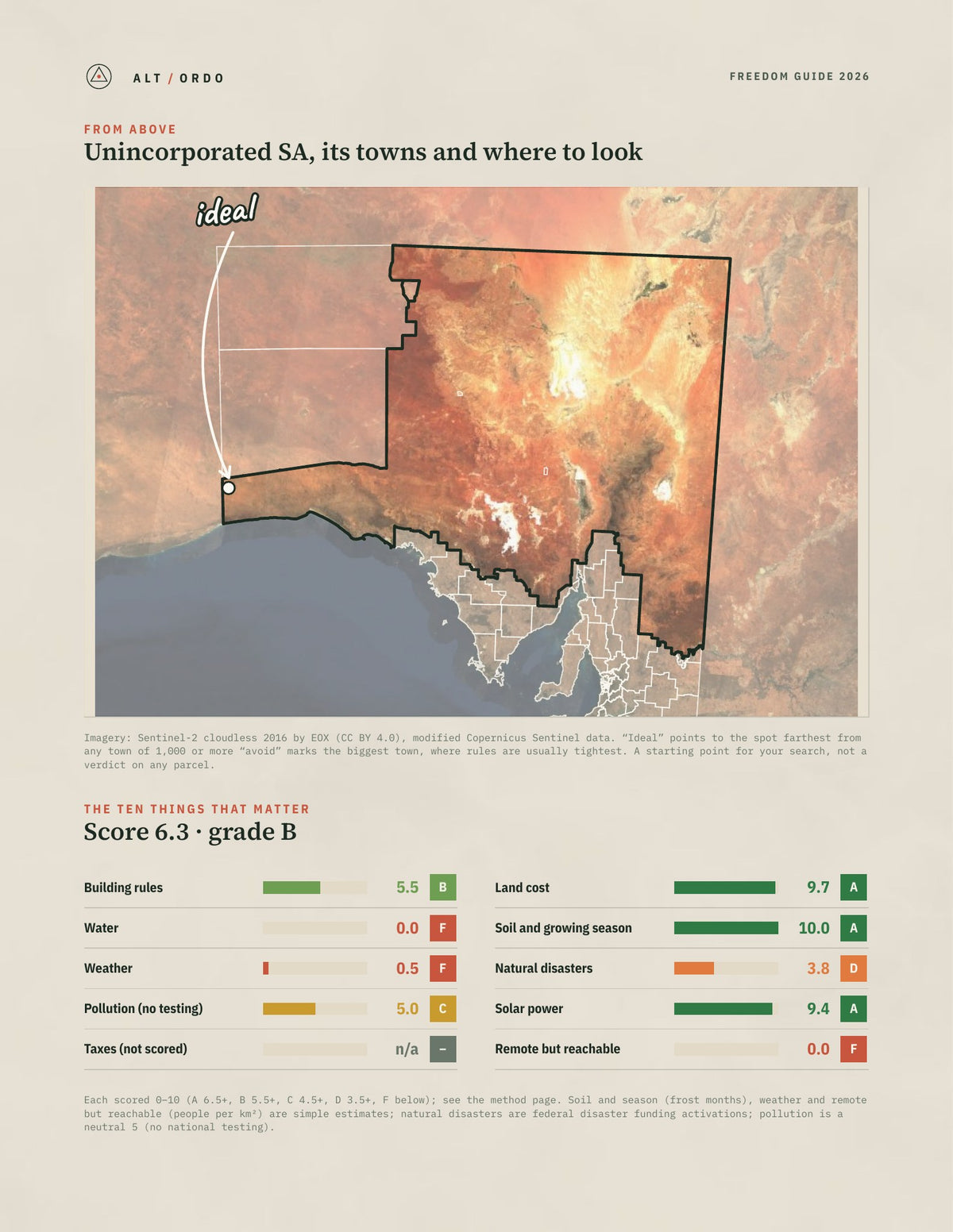 Unincorporated SA, South Australia Off-Grid Guide 2026 from above