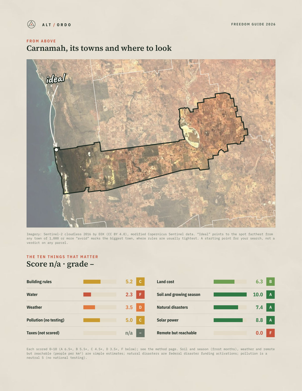 Carnamah, Western Australia Off-Grid Guide 2026 from above