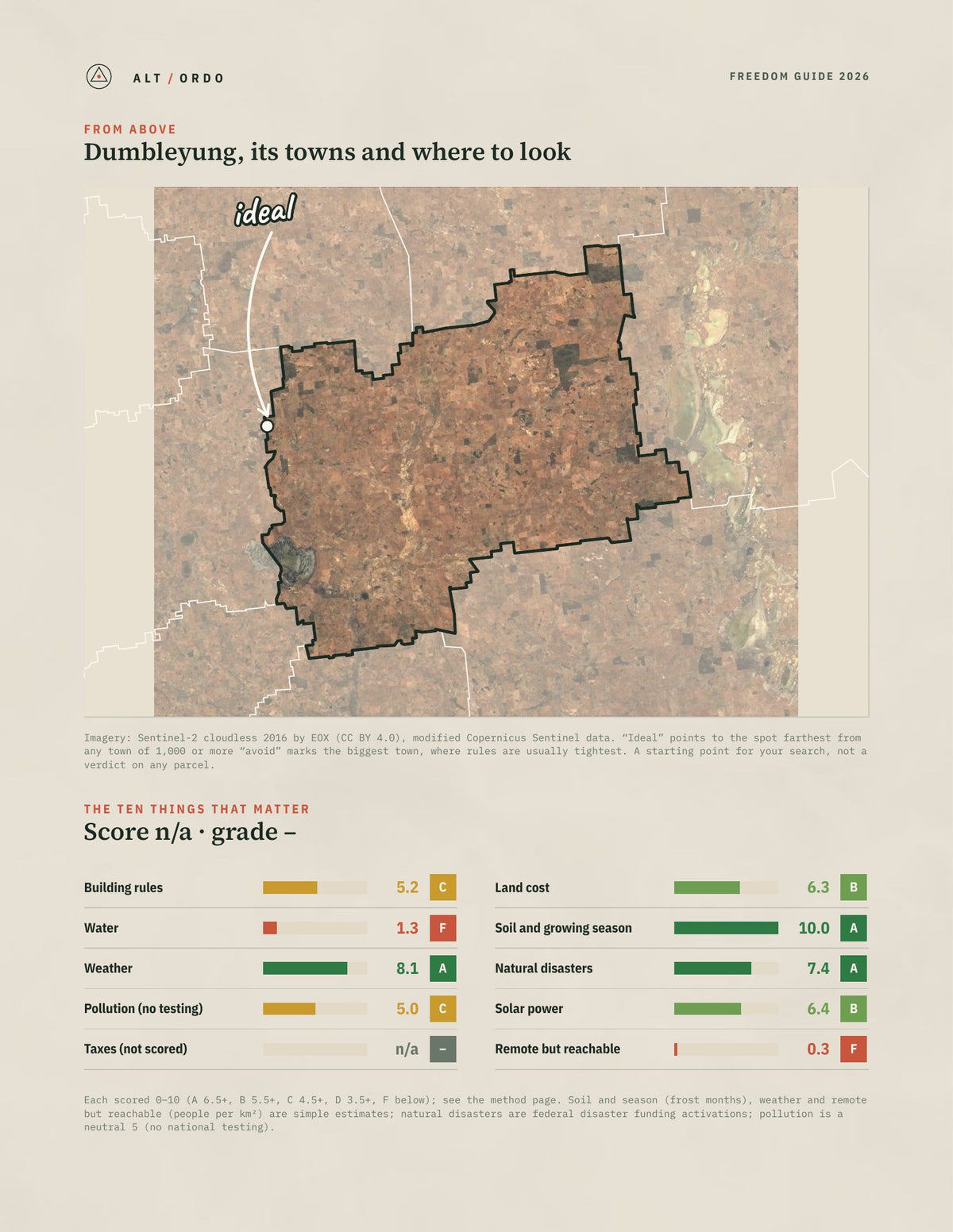 Dumbleyung, Western Australia Off-Grid Guide 2026 from above