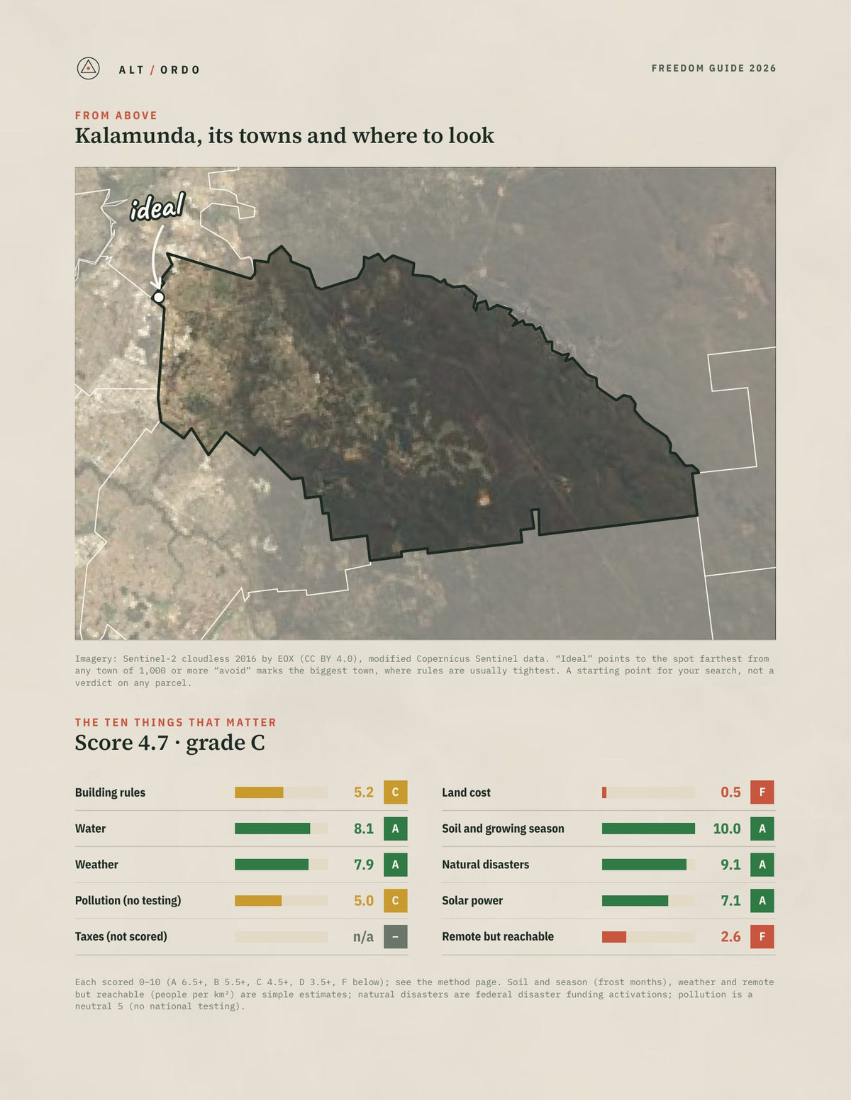 Kalamunda, Western Australia Off-Grid Guide 2026 from above