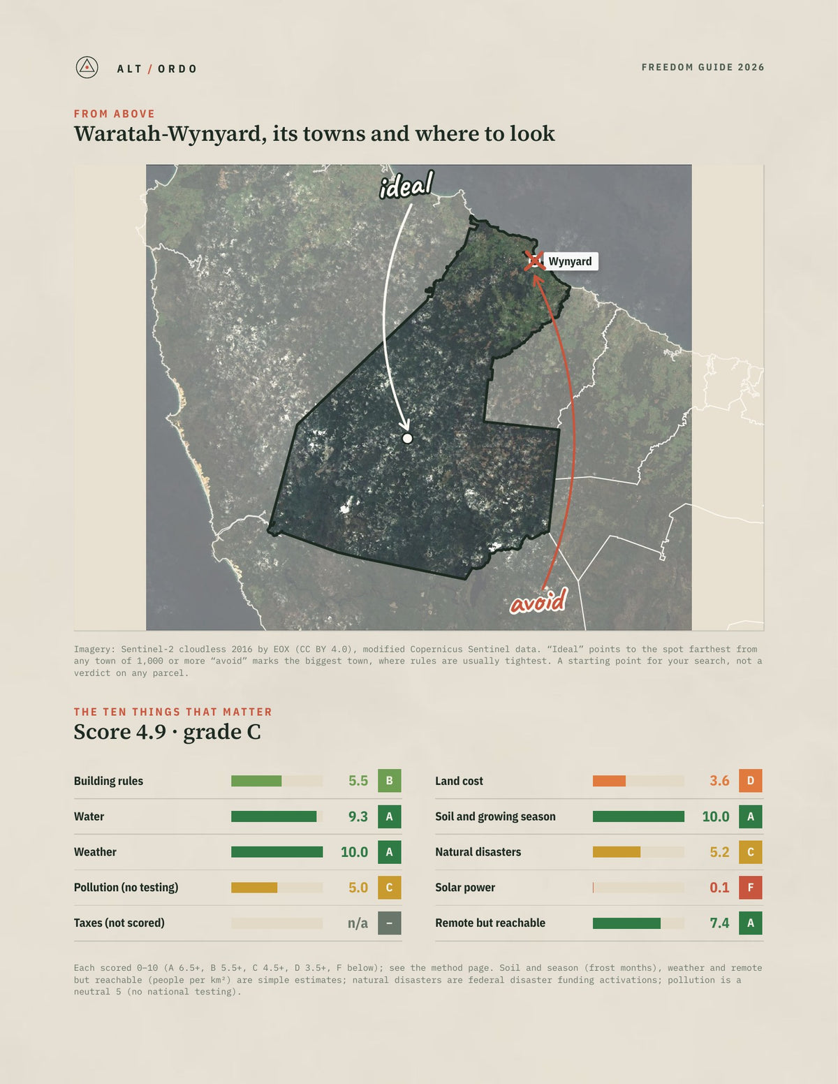 Waratah-Wynyard, Tasmania Off-Grid Guide 2026 from above
