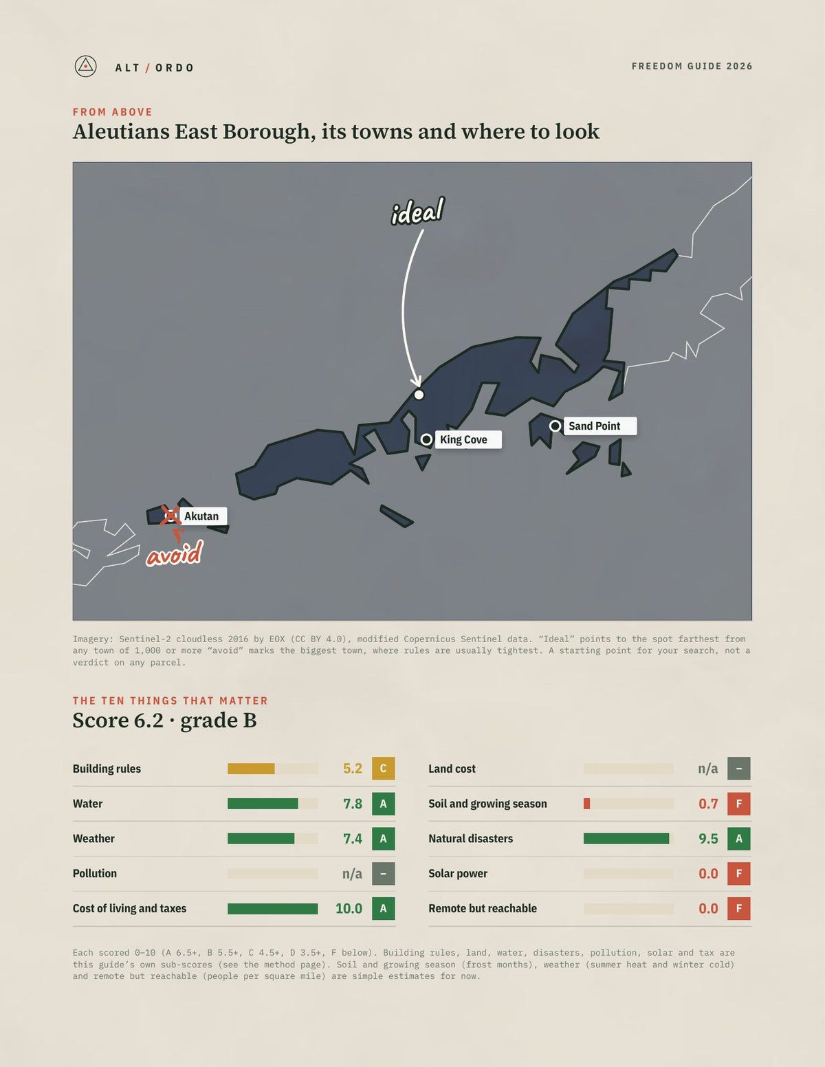 Aleutians East Borough, Alaska Off-Grid Guide 2026 from above