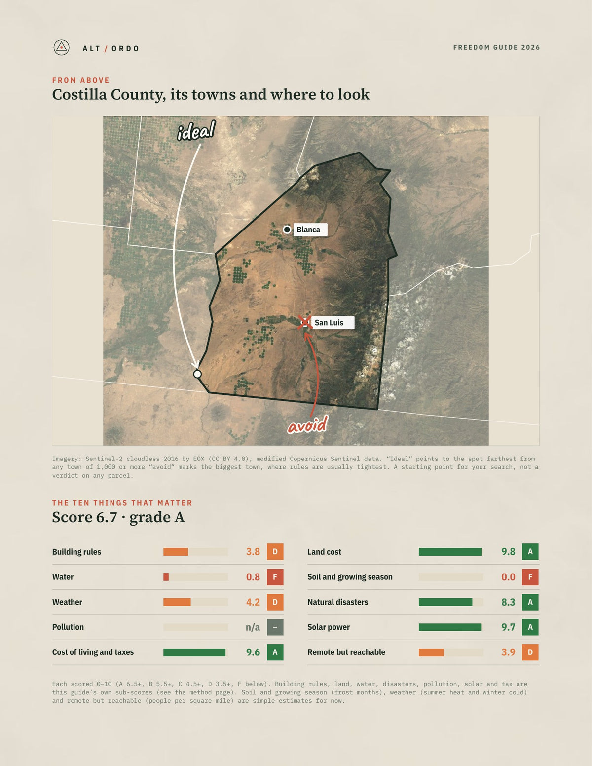 Costilla County, Colorado Off-Grid Guide 2026 from above