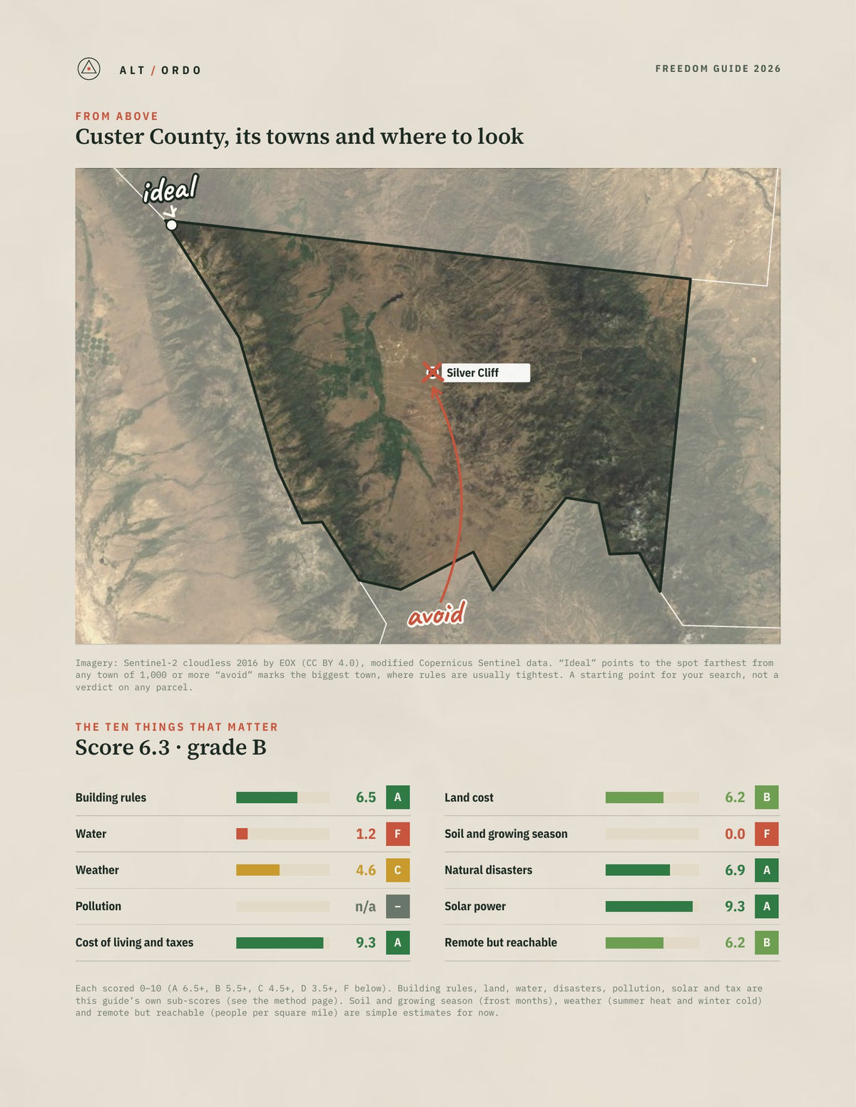 Custer County, Colorado Off-Grid Guide 2026 from above