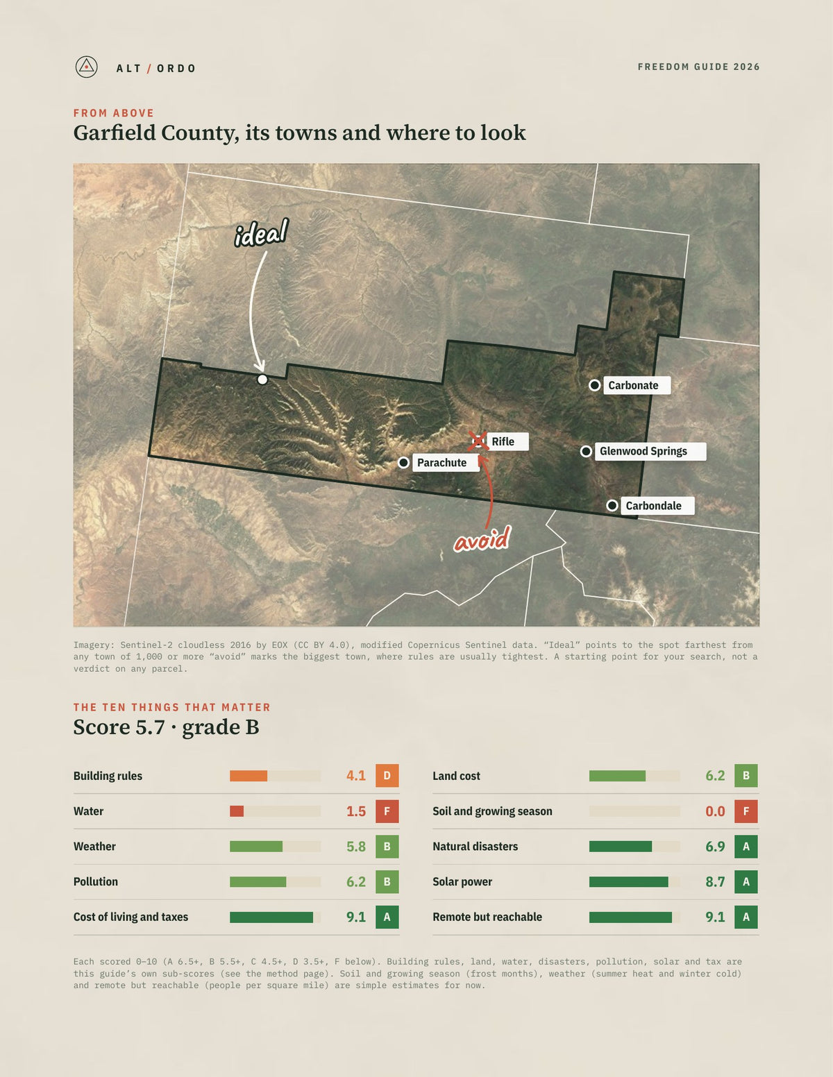 Garfield County, Colorado Off-Grid Guide 2026 from above
