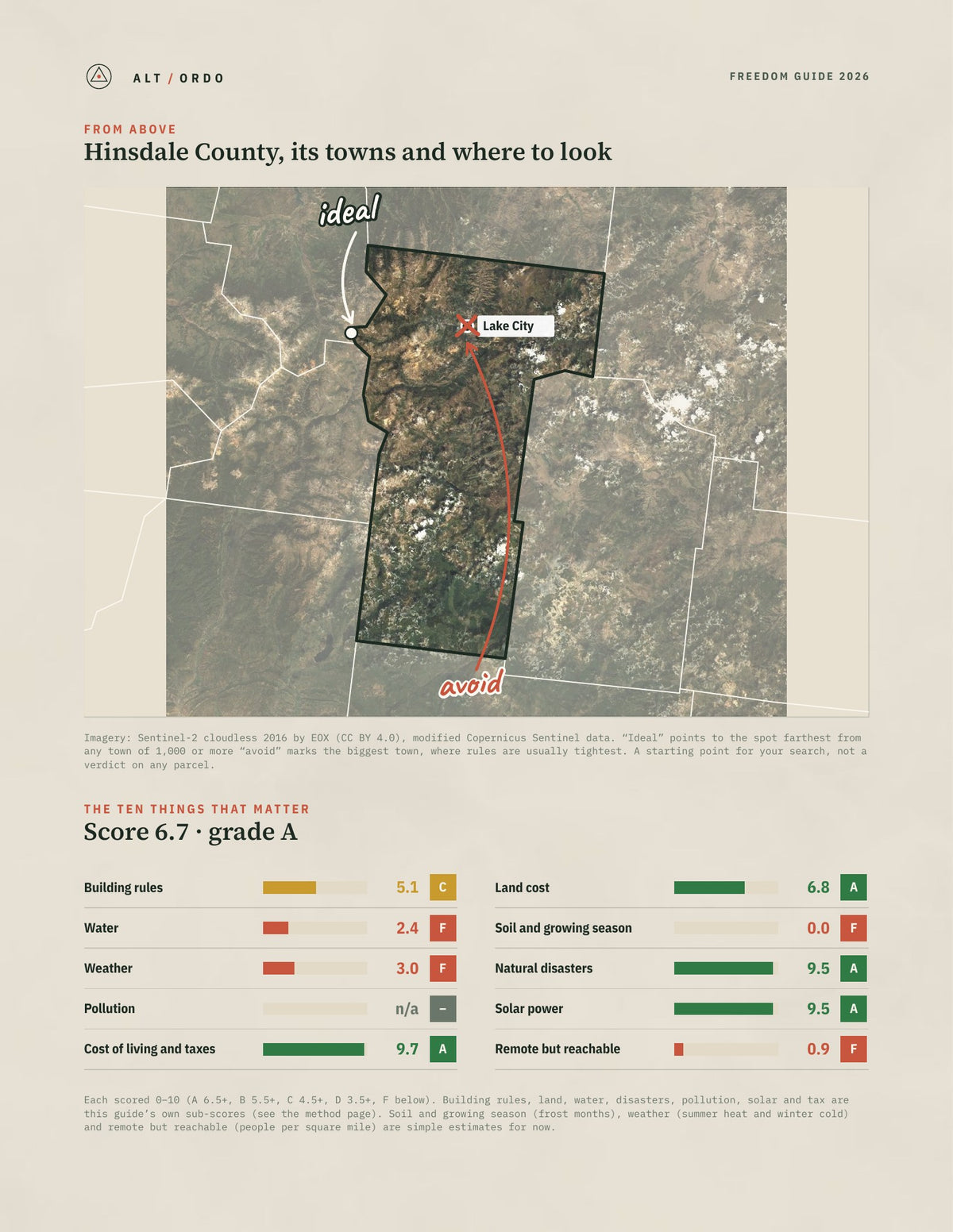 Hinsdale County, Colorado Off-Grid Guide 2026 from above