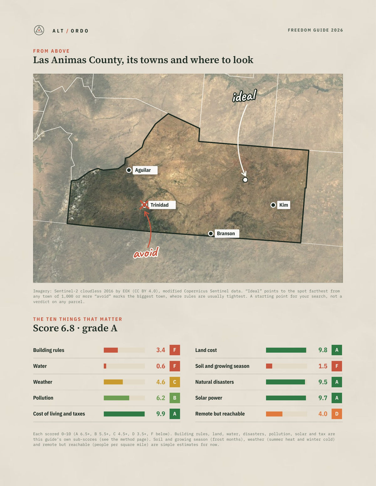 Las Animas County, Colorado Off-Grid Guide 2026 from above