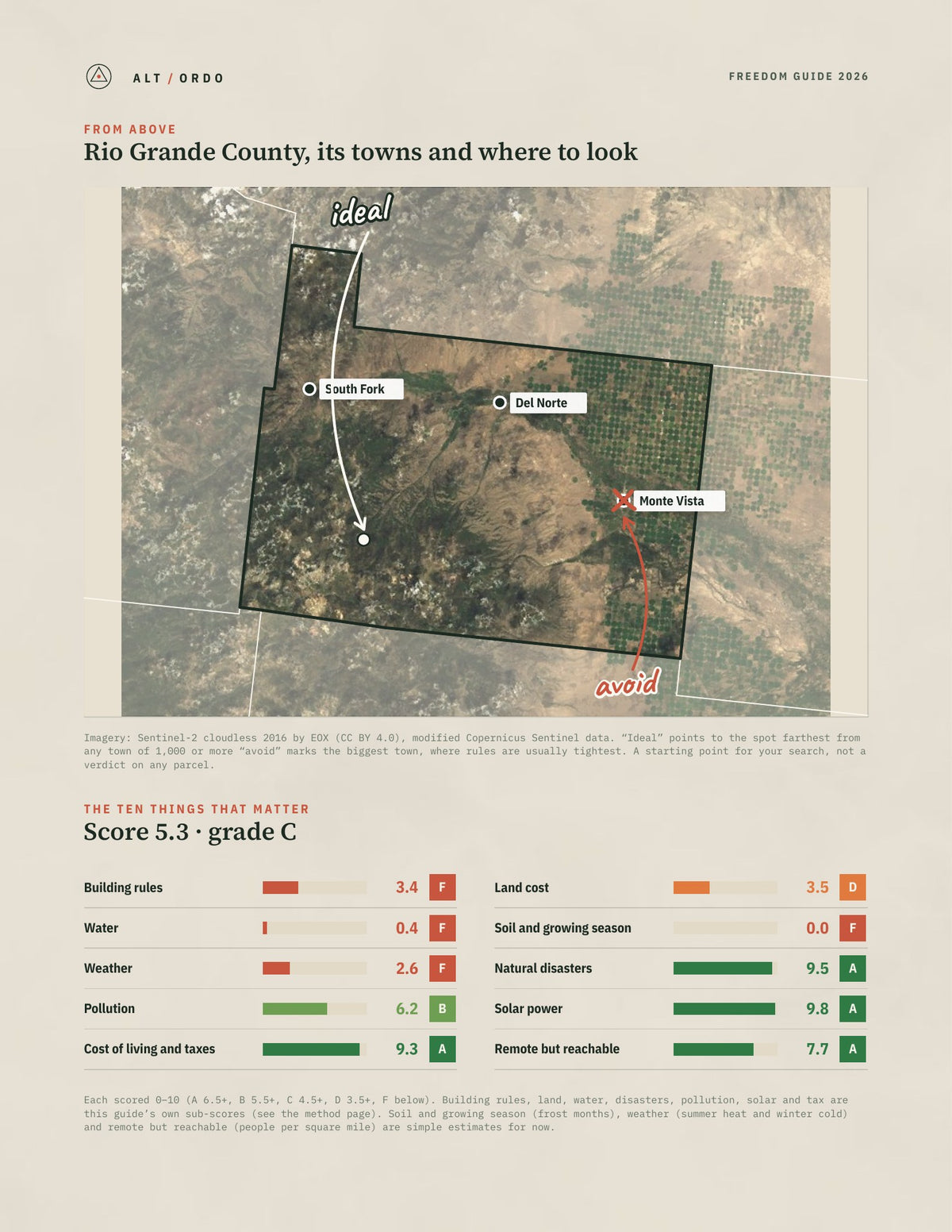 Rio Grande County, Colorado Off-Grid Guide 2026 from above