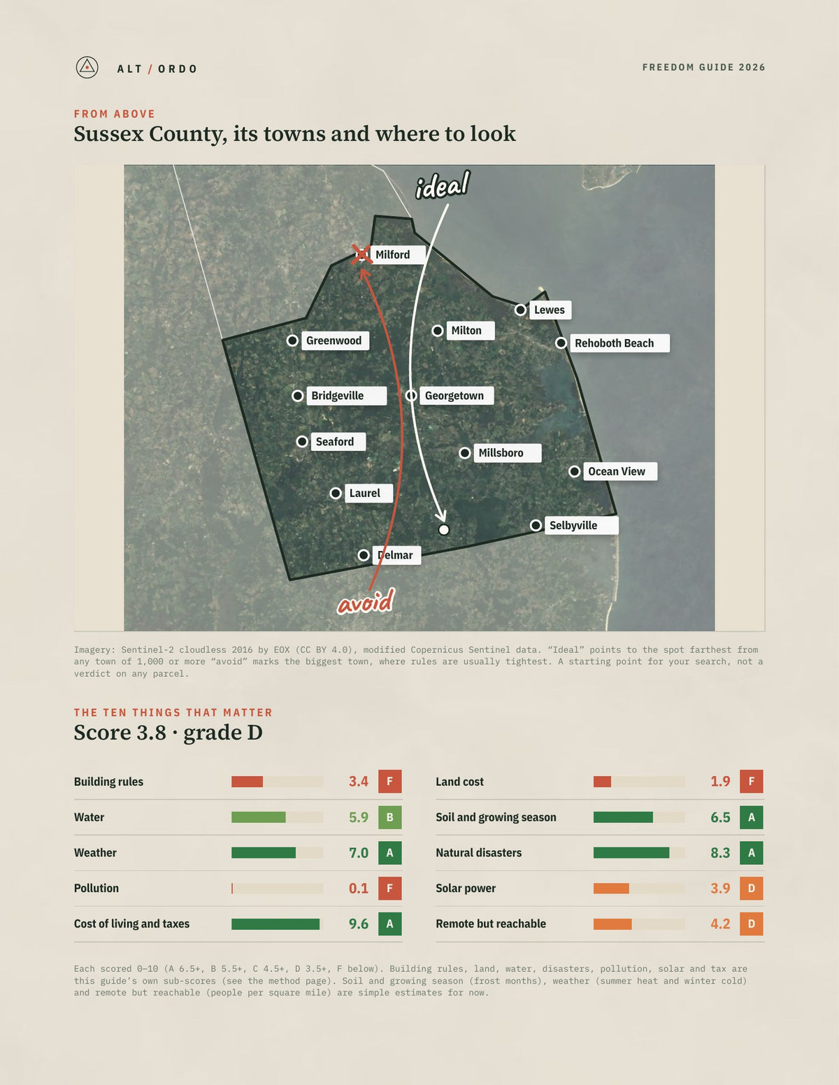 Sussex County, Delaware Off-Grid Guide 2026 from above