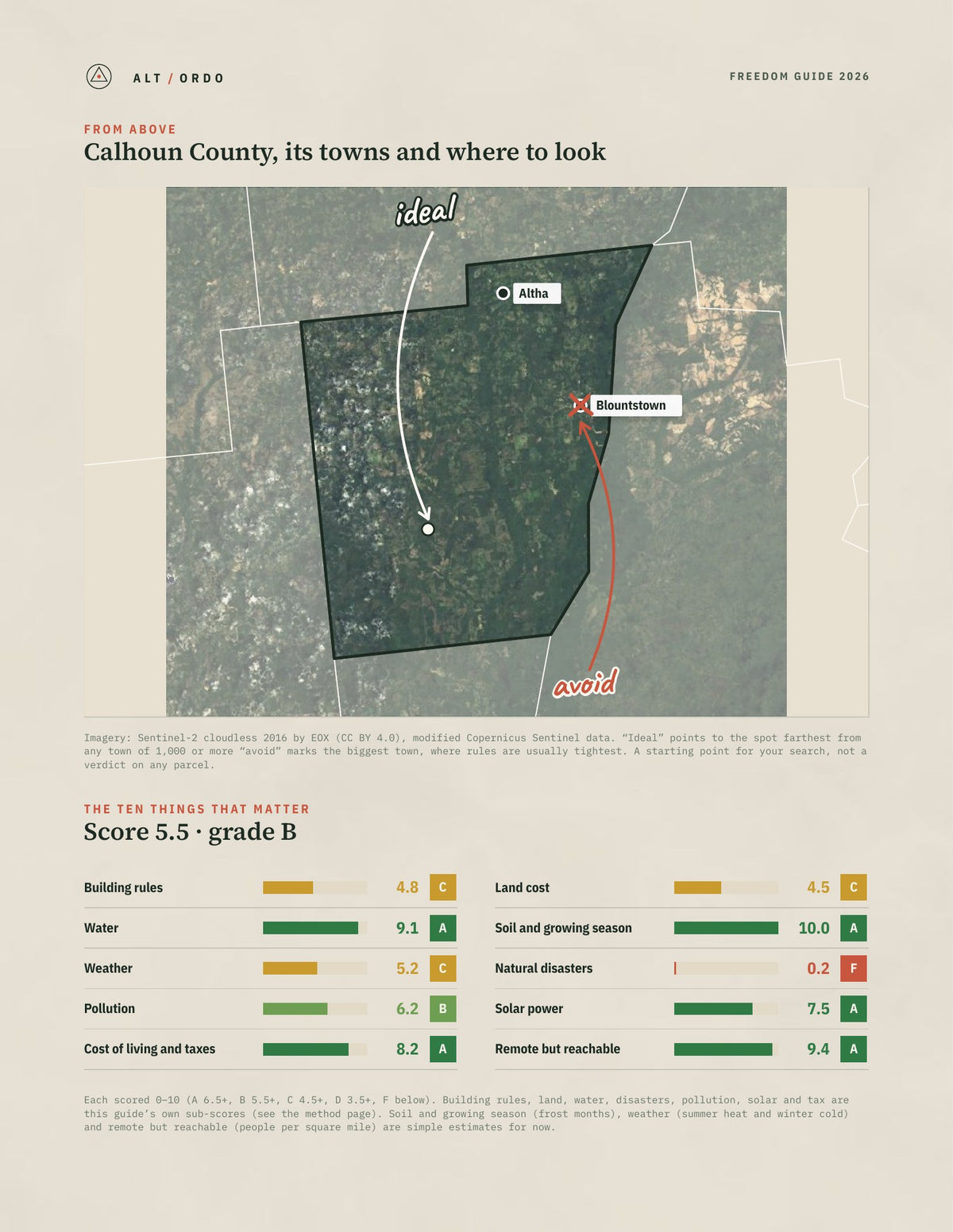 Calhoun County, Florida Off-Grid Guide 2026 from above
