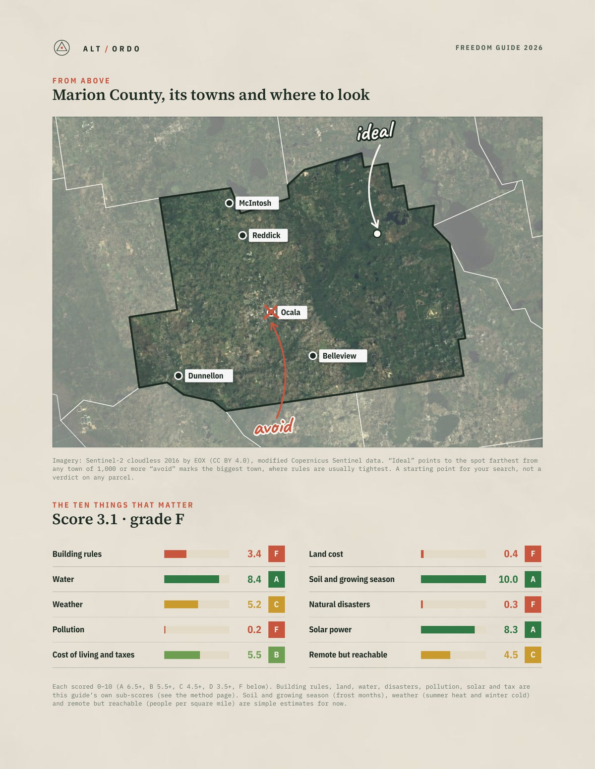Marion County, Florida Off-Grid Guide 2026 from above