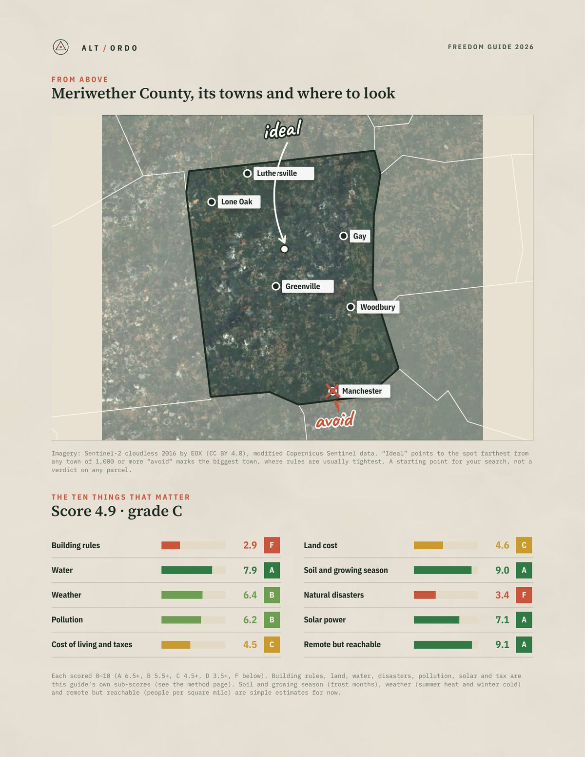 Meriwether County, Georgia Off-Grid Guide 2026 from above