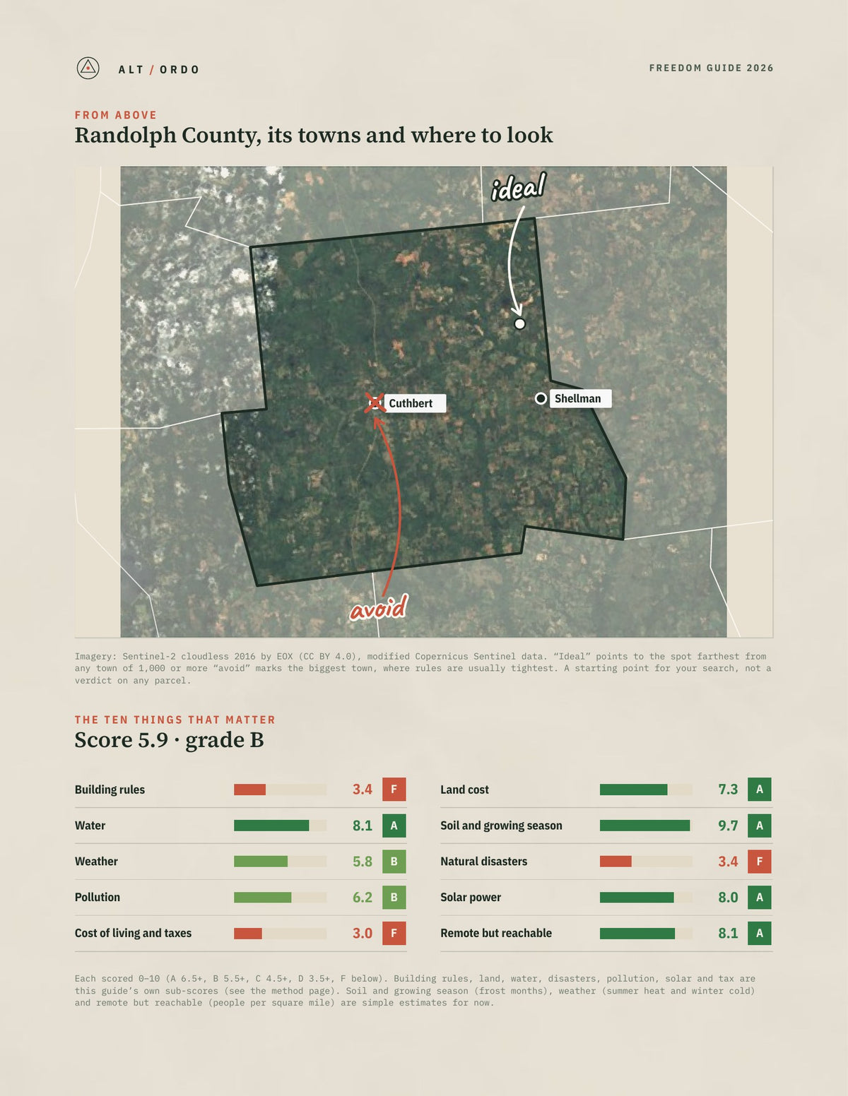 Randolph County, Georgia Off-Grid Guide 2026 from above