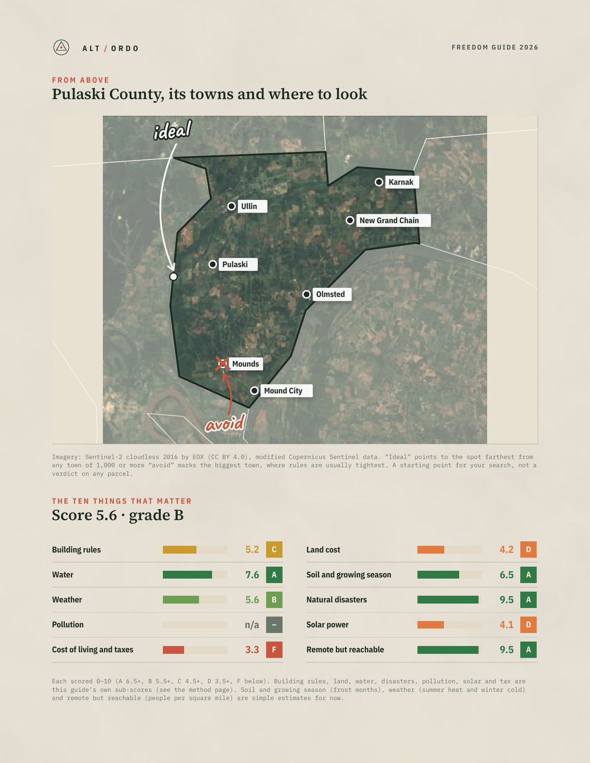 Pulaski County, Illinois Off-Grid Guide 2026 from above