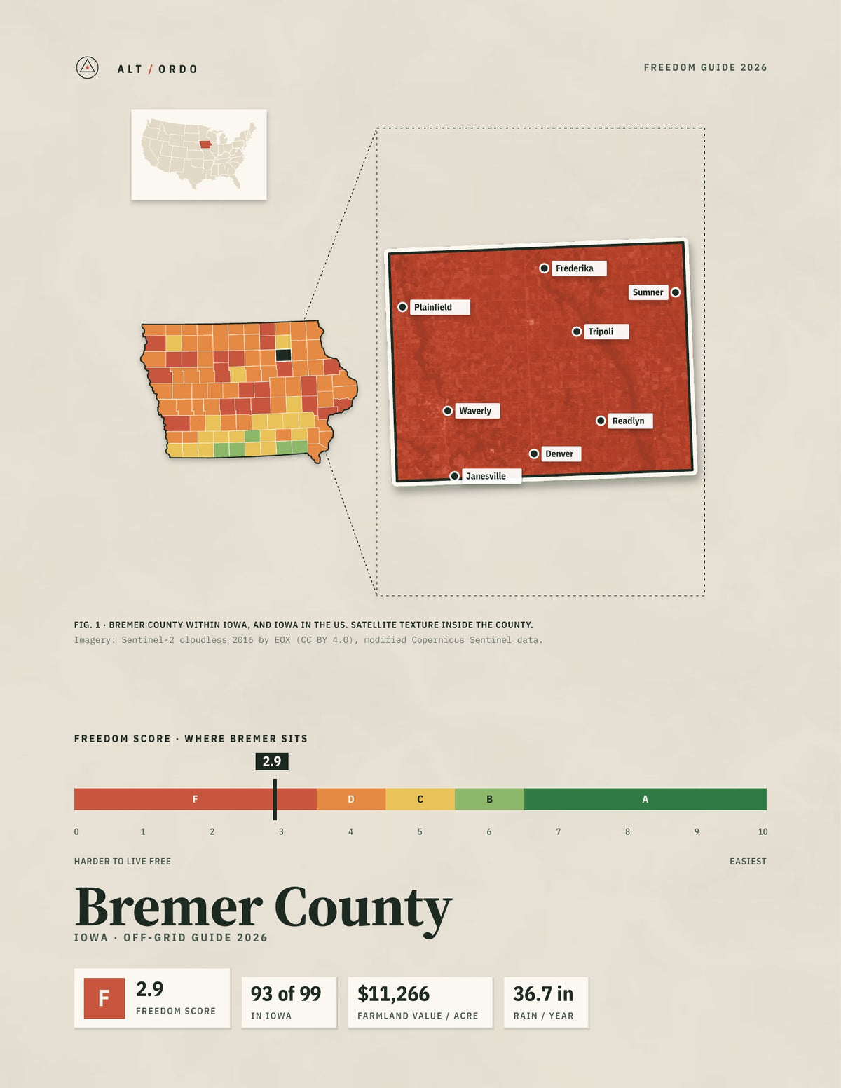 Bremer County, Iowa Off-Grid Guide 2026