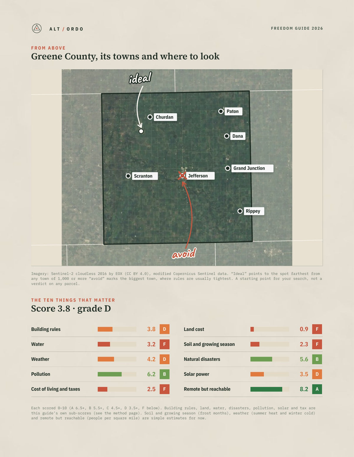 Greene County, Iowa Off-Grid Guide 2026 from above