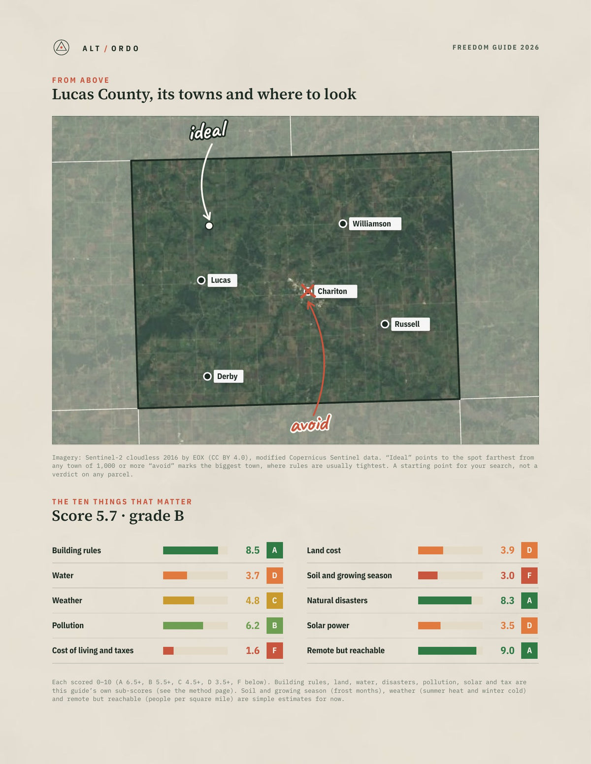 Lucas County, Iowa Off-Grid Guide 2026 from above
