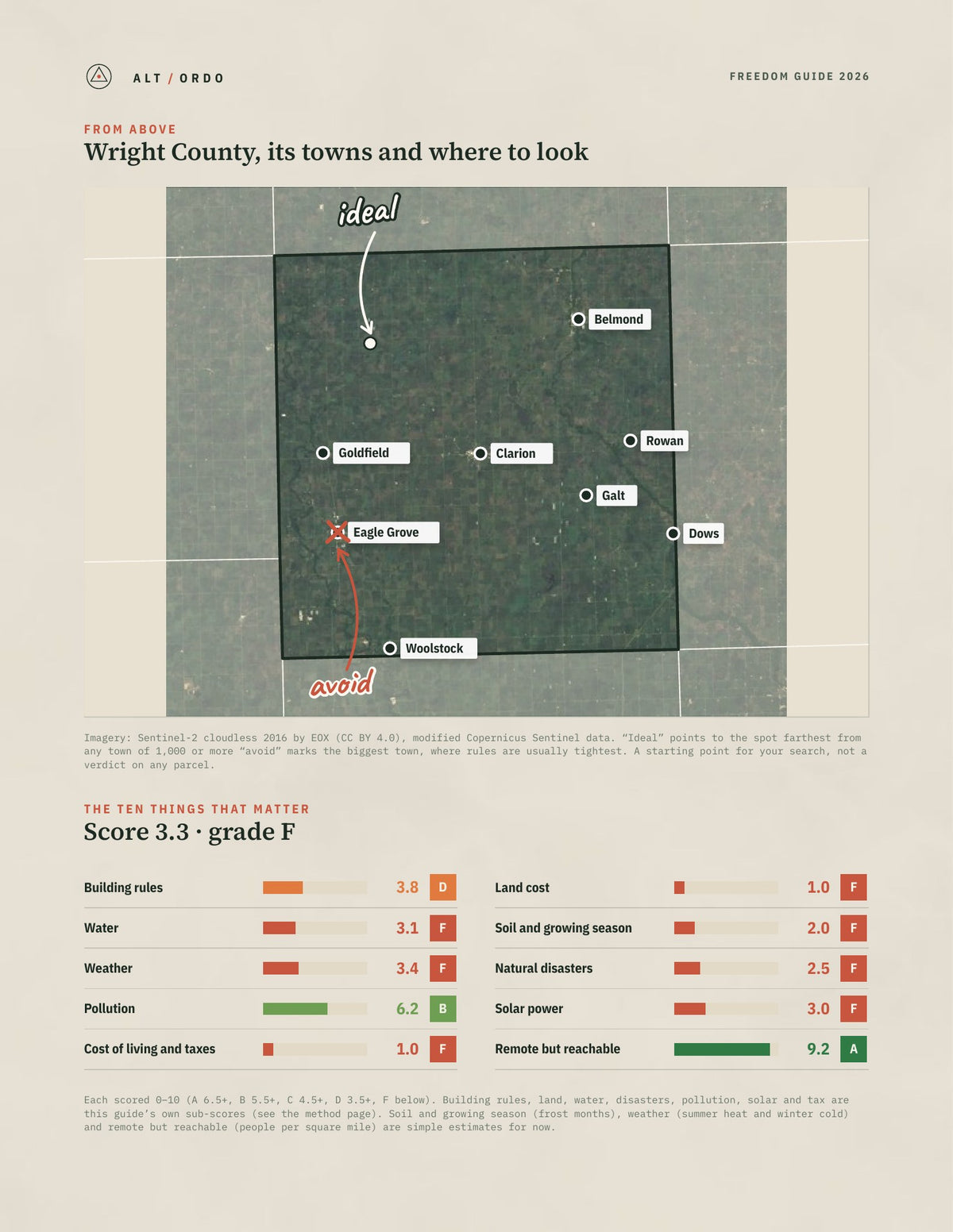 Wright County, Iowa Off-Grid Guide 2026 from above