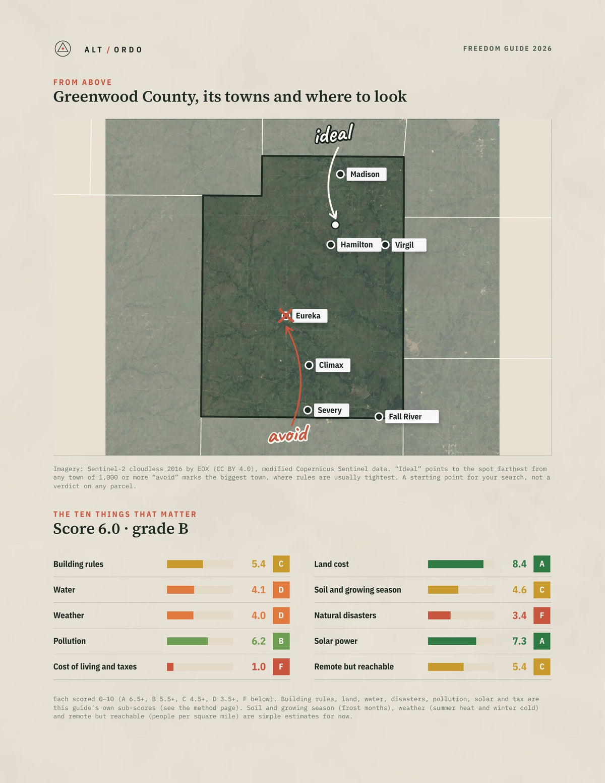 Greenwood County, Kansas Off-Grid Guide 2026 from above