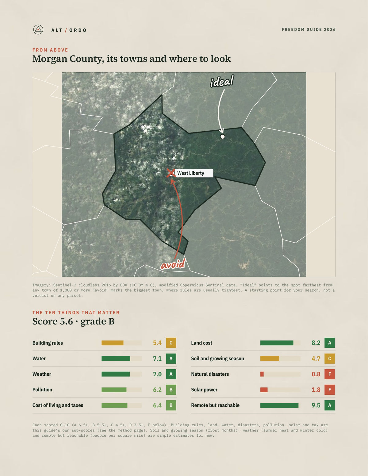 Morgan County, Kentucky Off-Grid Guide 2026 from above