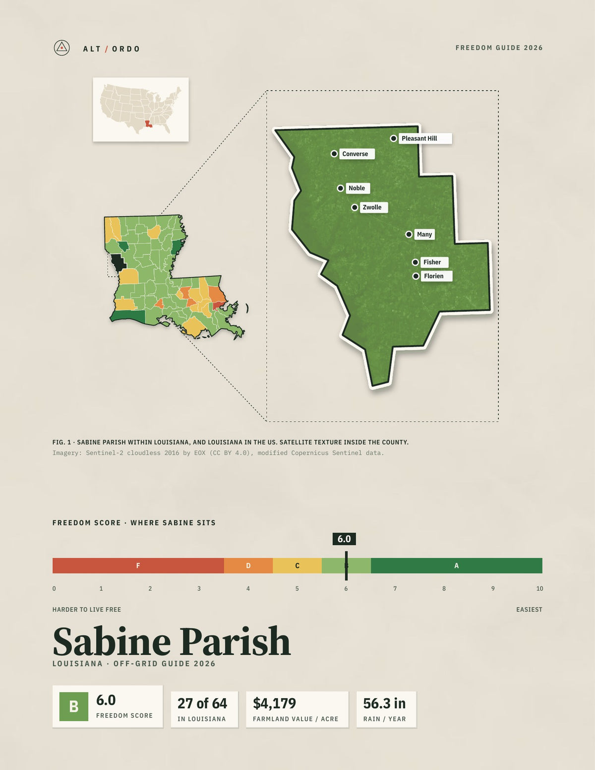 Sabine Parish, Louisiana Off-Grid Guide 2026