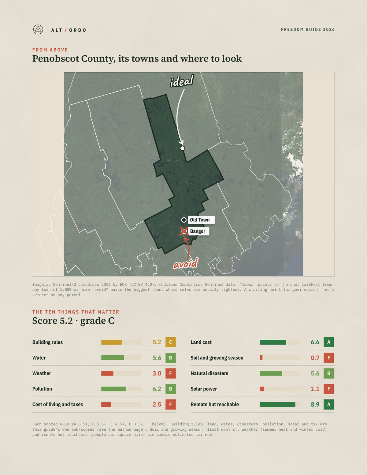 Penobscot County, Maine Off-Grid Guide 2026 from above