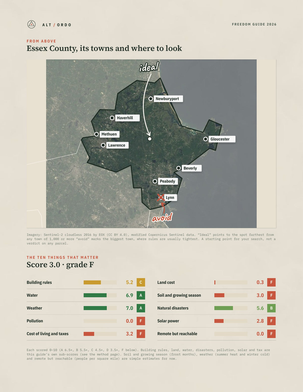 Essex County, Massachusetts Off-Grid Guide 2026 from above