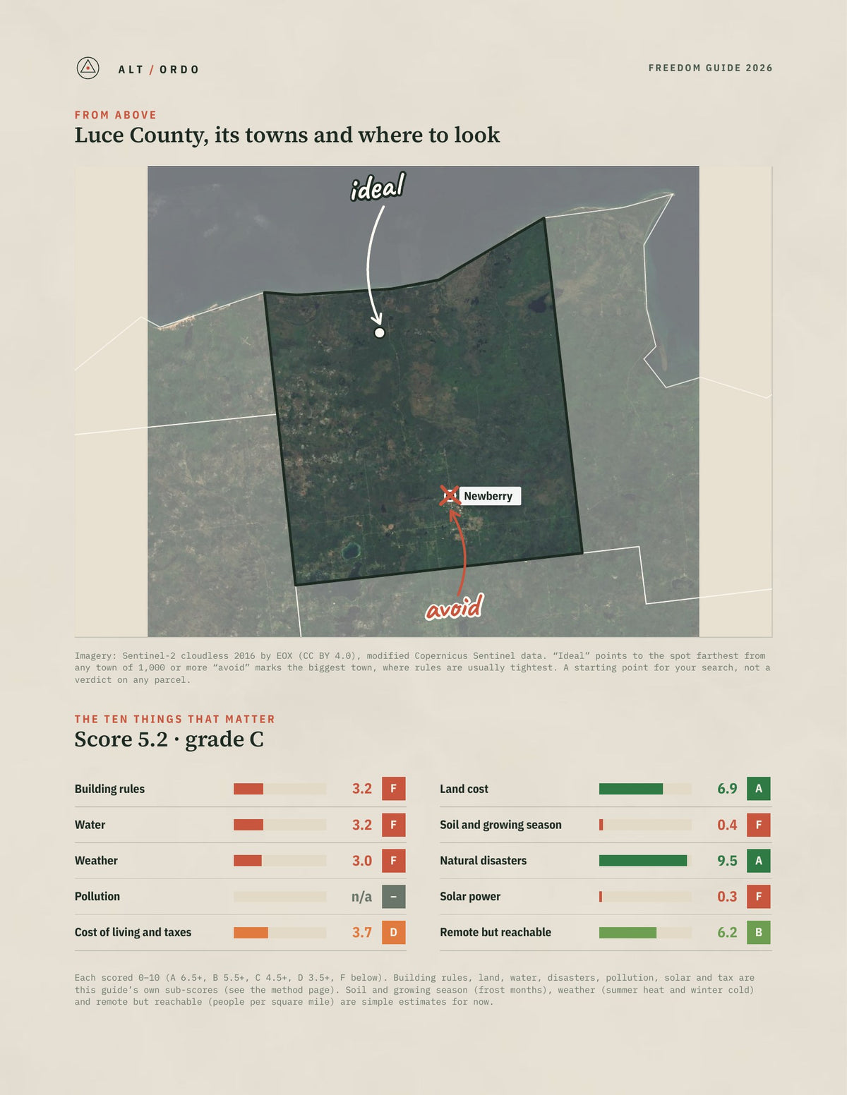 Luce County, Michigan Off-Grid Guide 2026 from above