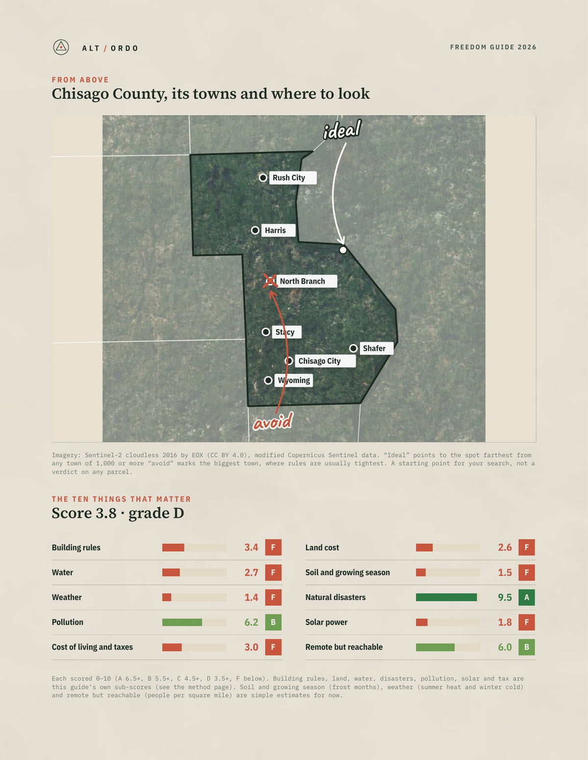 Chisago County, Minnesota Off-Grid Guide 2026 from above