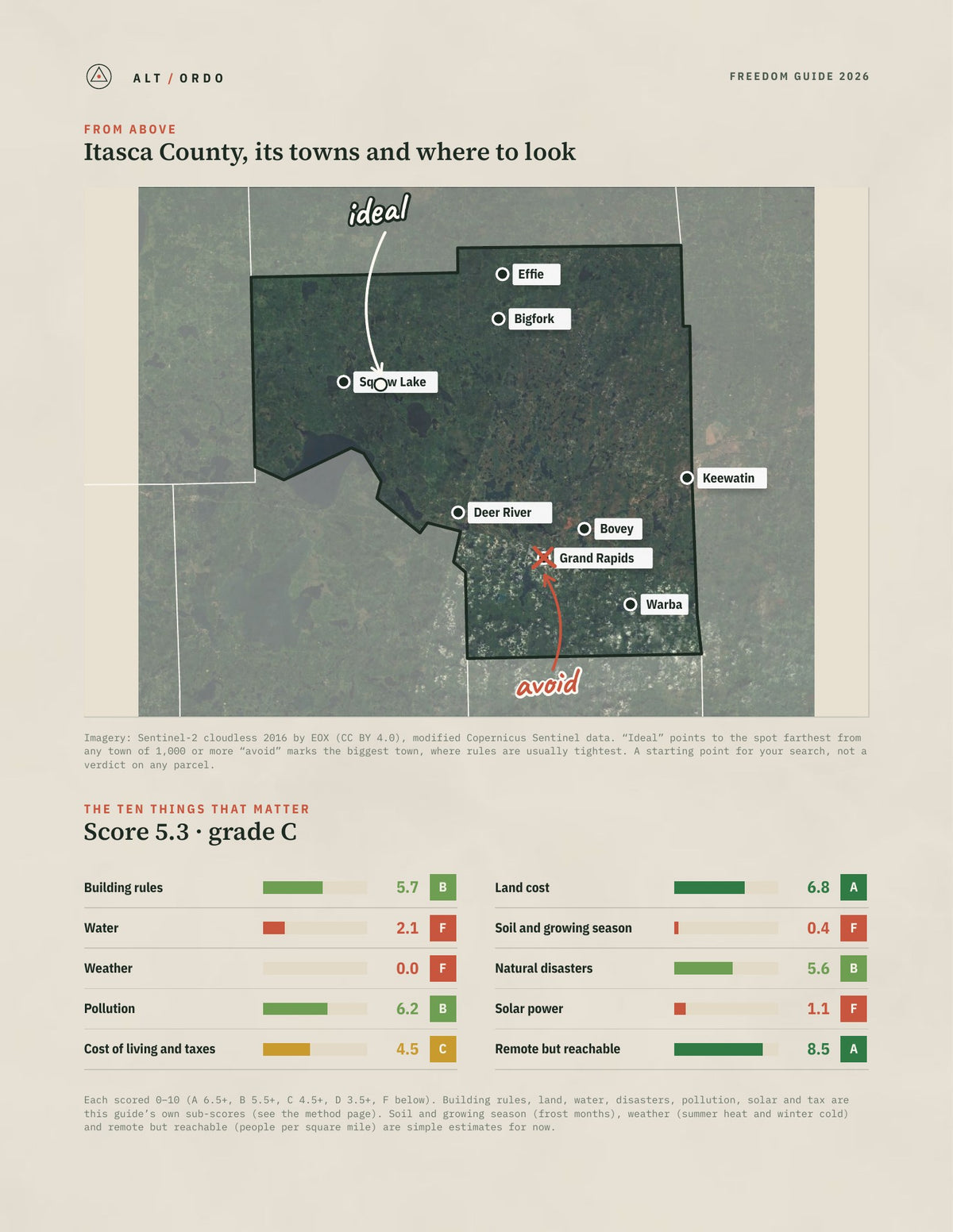 Itasca County, Minnesota Off-Grid Guide 2026 from above