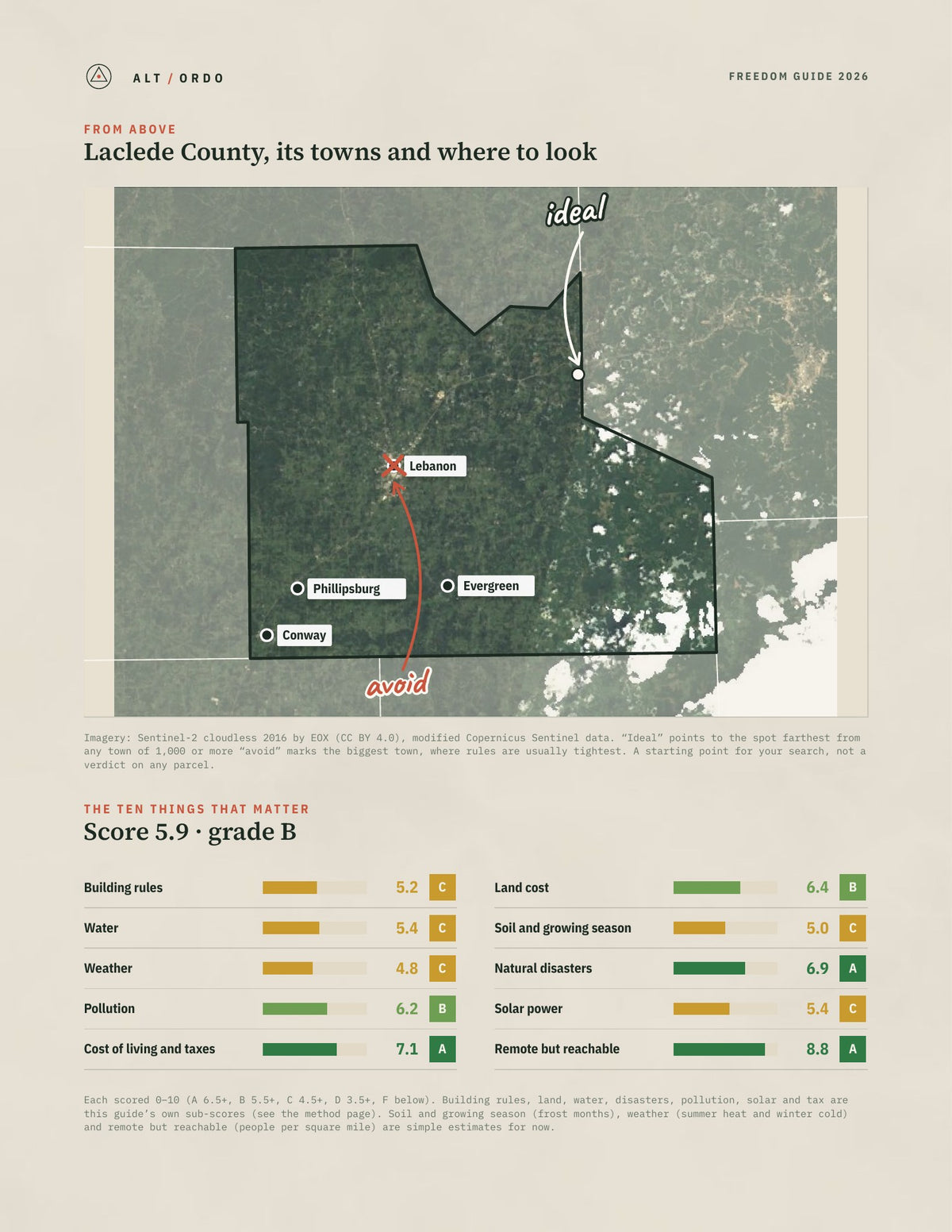Laclede County, Missouri Off-Grid Guide 2026 from above