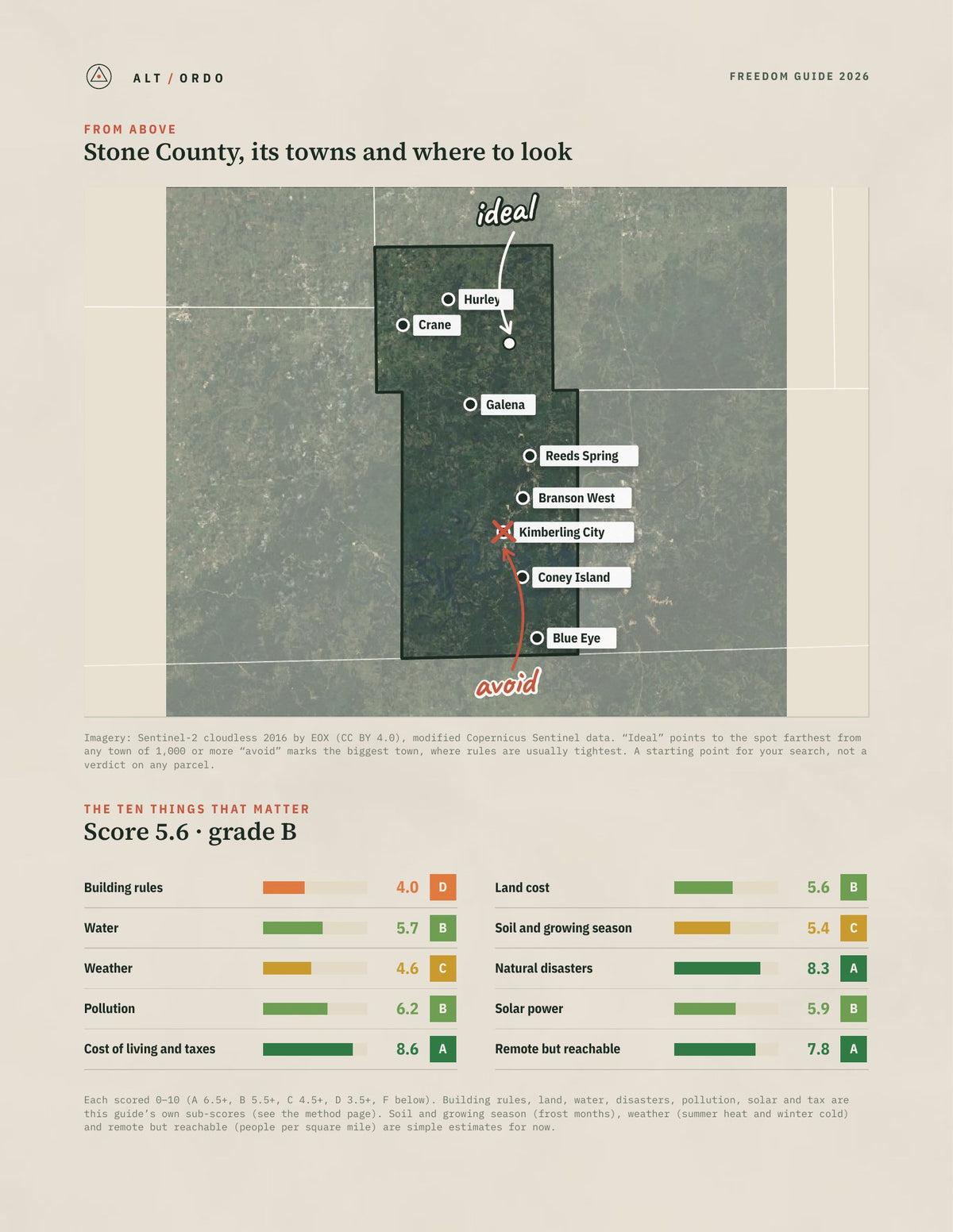 Stone County, Missouri Off-Grid Guide 2026 from above