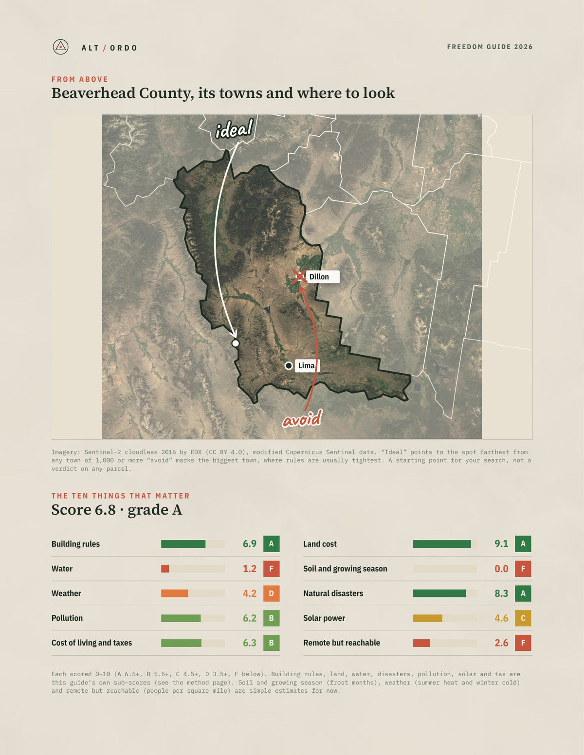 Beaverhead County, Montana Off-Grid Guide 2026 from above