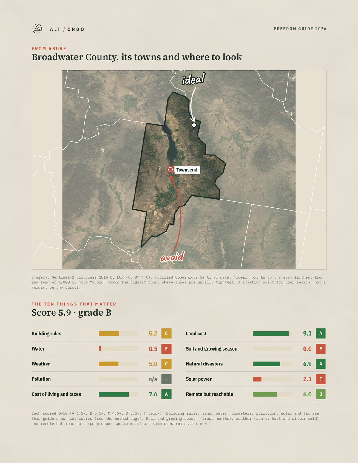 Broadwater County, Montana Off-Grid Guide 2026 from above